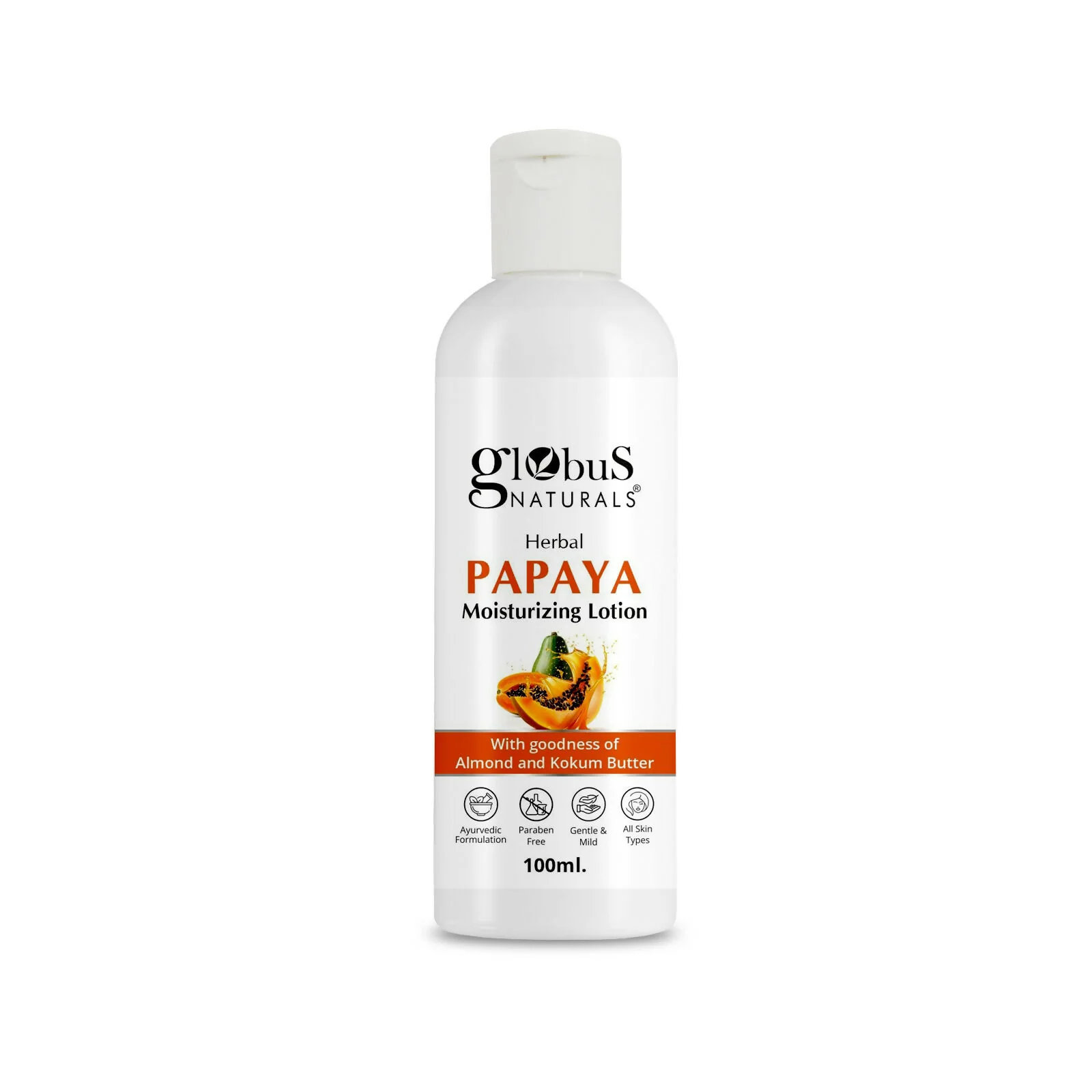 Globus Naturals Herbal Papaya Moisturizing Body Lotion For Nourishment, Glowing & Youthful Skin, All Skin Types - Image 2