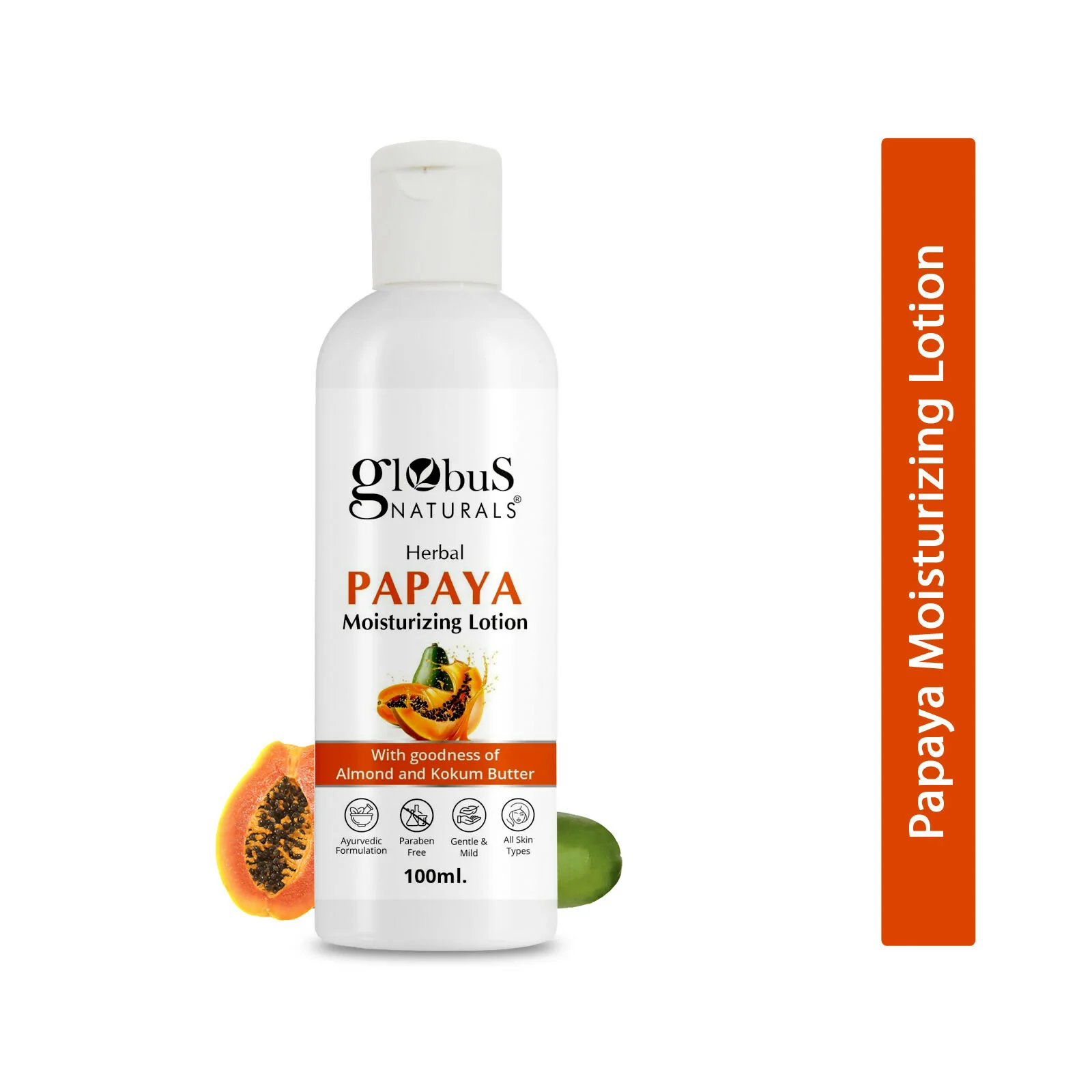 Globus Naturals Herbal Papaya Moisturizing Body Lotion For Nourishment, Glowing & Youthful Skin, All Skin Types - Image 3