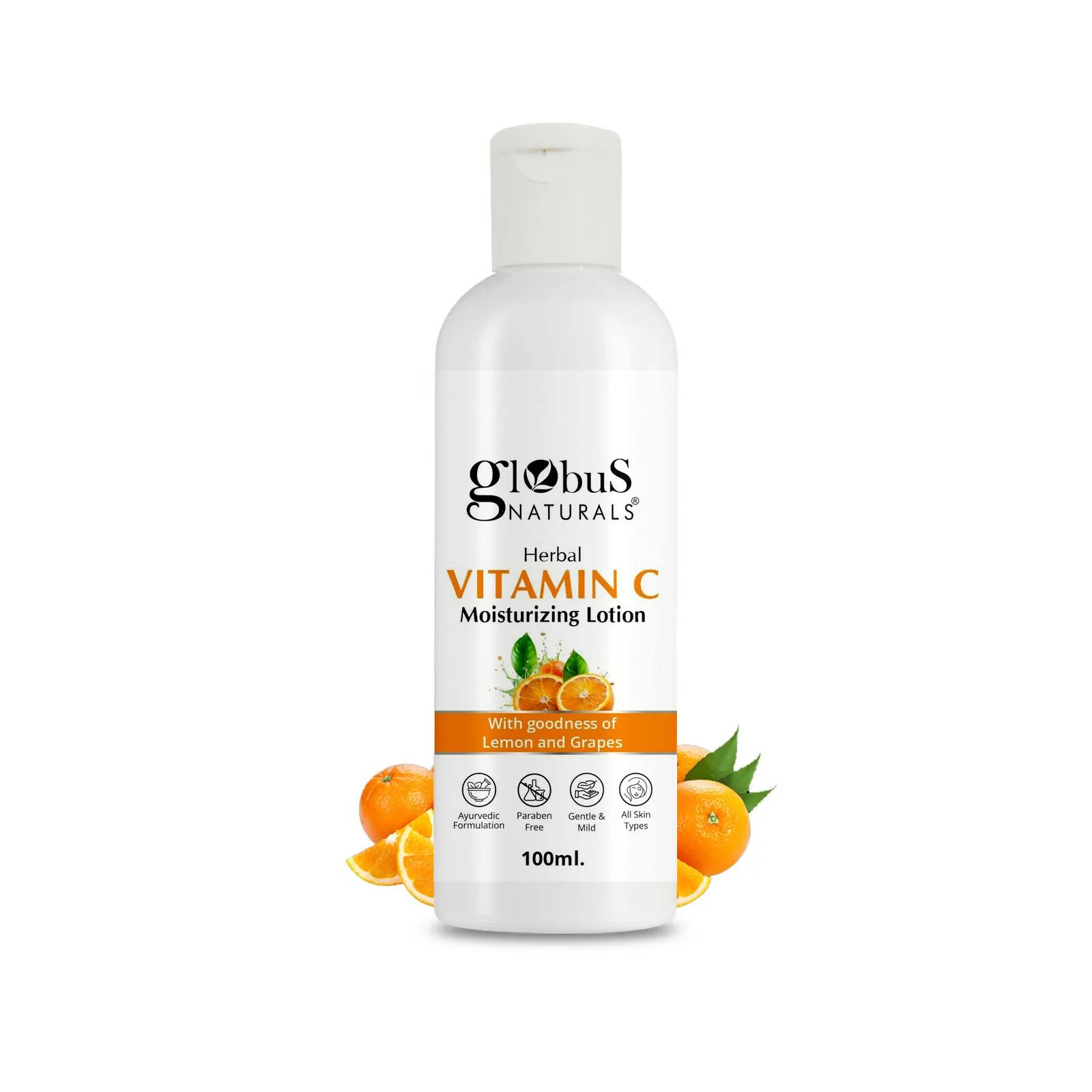 Globus Naturals Herbal Vitamin C Moisturizing Body Lotion For Skin Brightening & Nourishment, Glowing & Youthful Skin, All Skin Types - Image 2