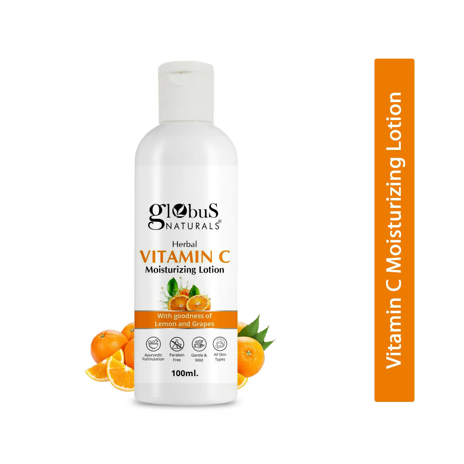 Globus Naturals Herbal Vitamin C Moisturizing Body Lotion For Skin Brightening & Nourishment, Glowing & Youthful Skin, All Skin Types - Image 3