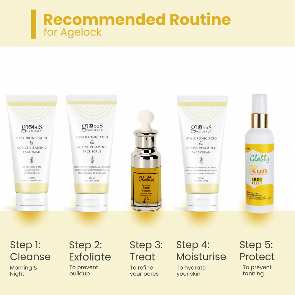 Globus Naturals Hyaluronic Acid & Vitamin C Anti Ageing Face Cream - Image 8