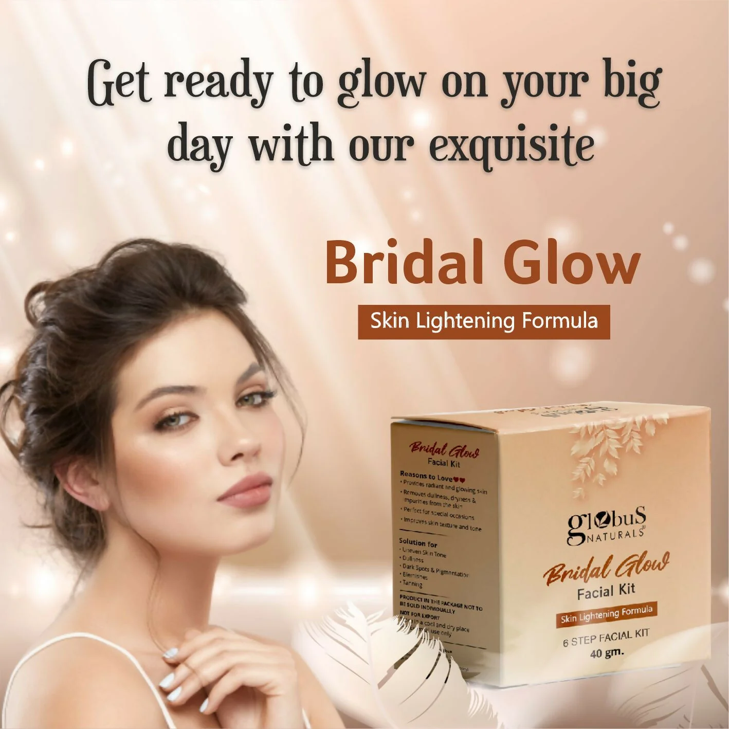 Globus Naturals Illuminating Bridal Glow 6 Step Facial Kit - Image 3