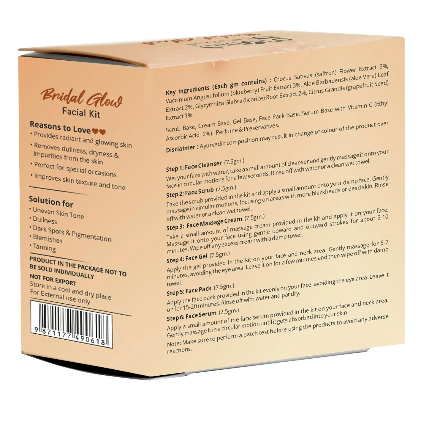 Globus Naturals Illuminating Bridal Glow 6 Step Facial Kit - Image 8