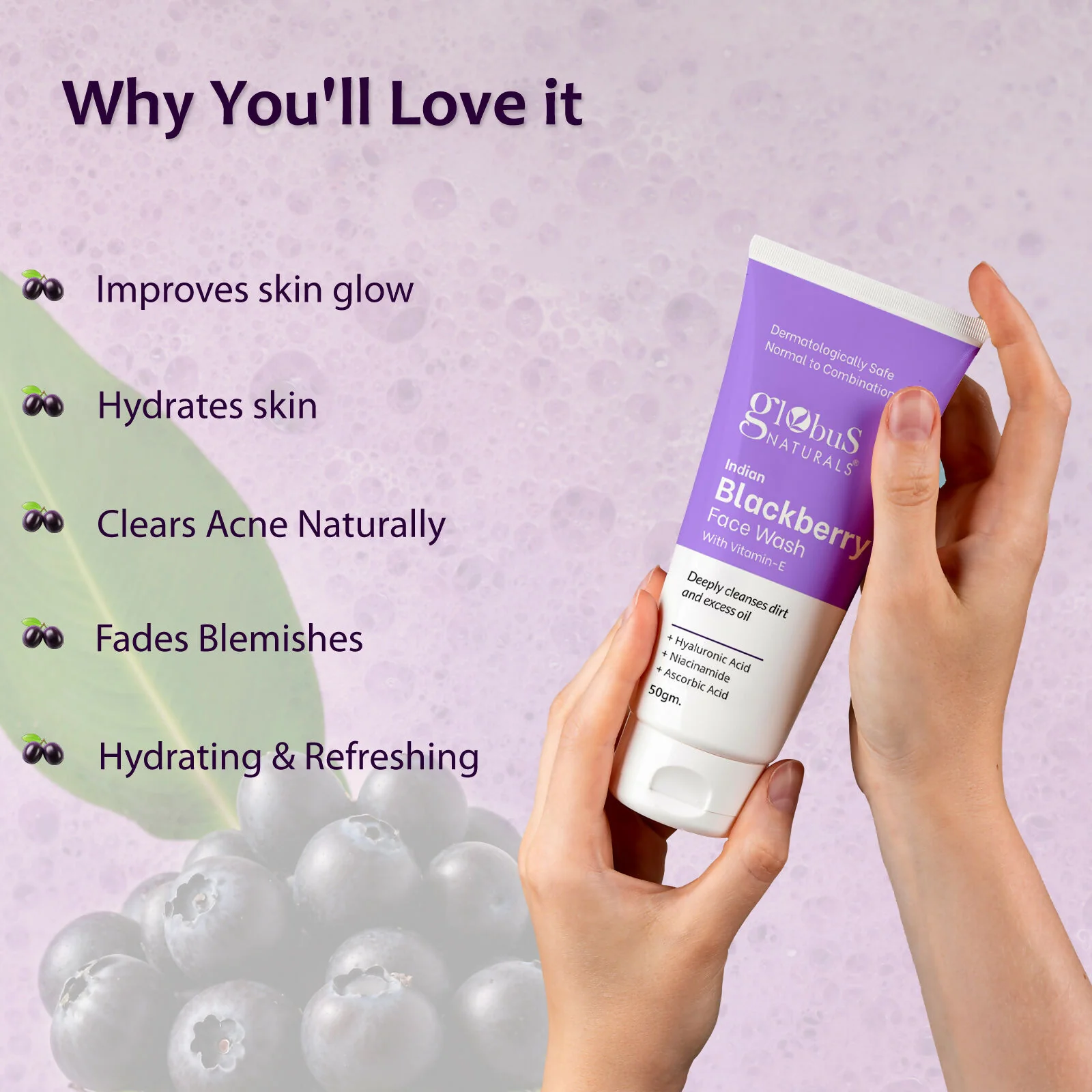 Globus Naturals Indian Blackberry Face Wash with Vitamin E - Image 4