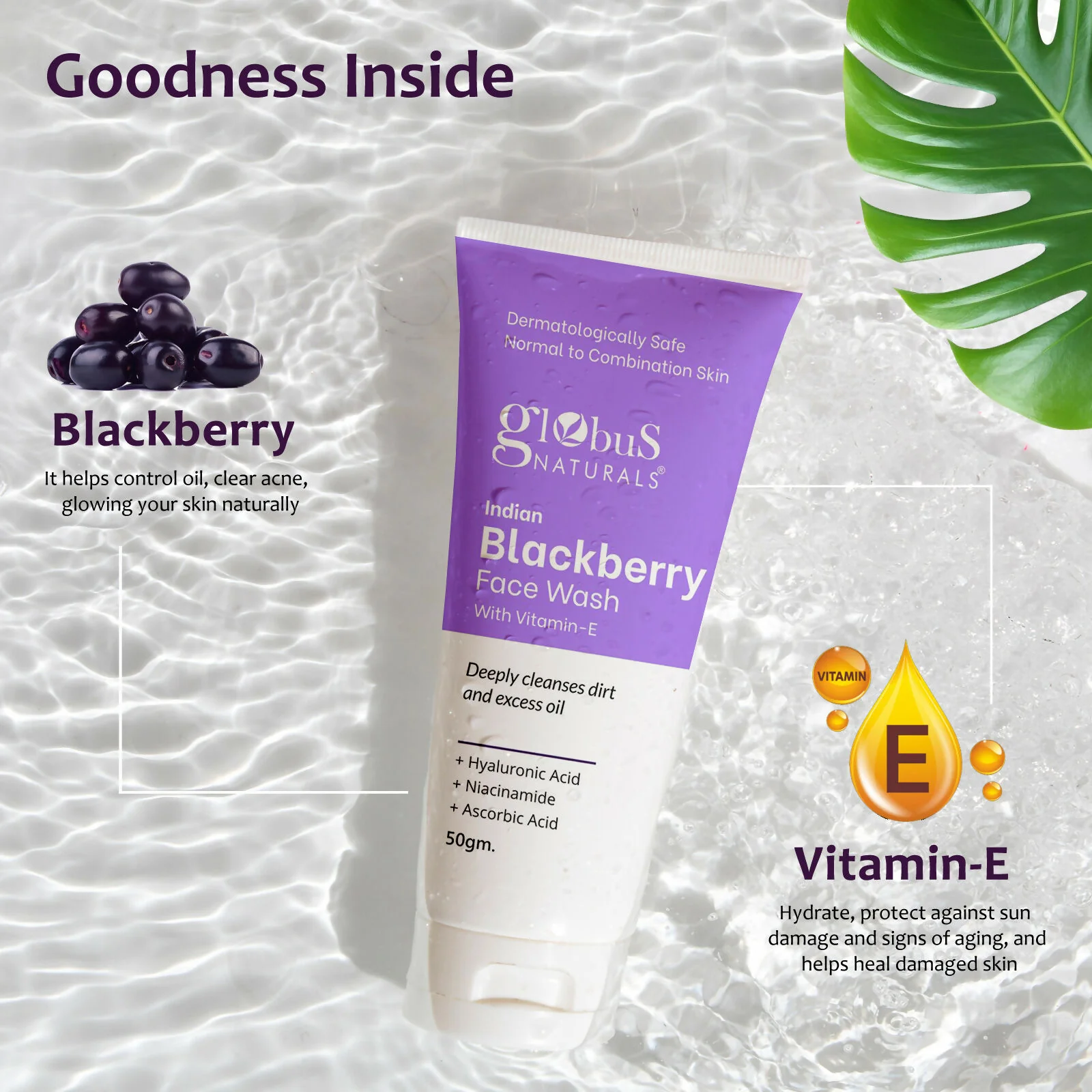 Globus Naturals Indian Blackberry Face Wash with Vitamin E - Image 6