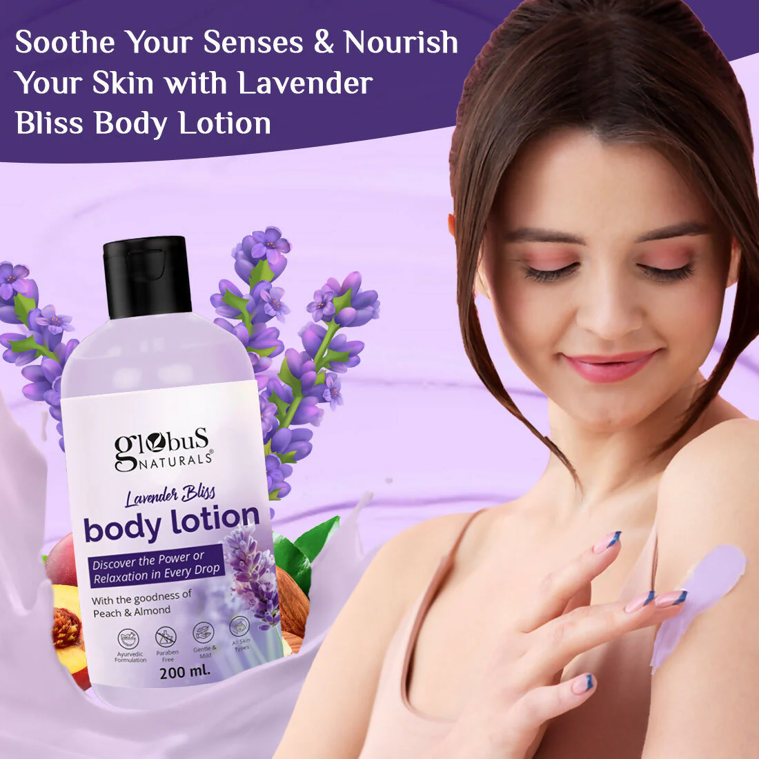 Globus Naturals Lavender Bliss Body Lotion - Image 3