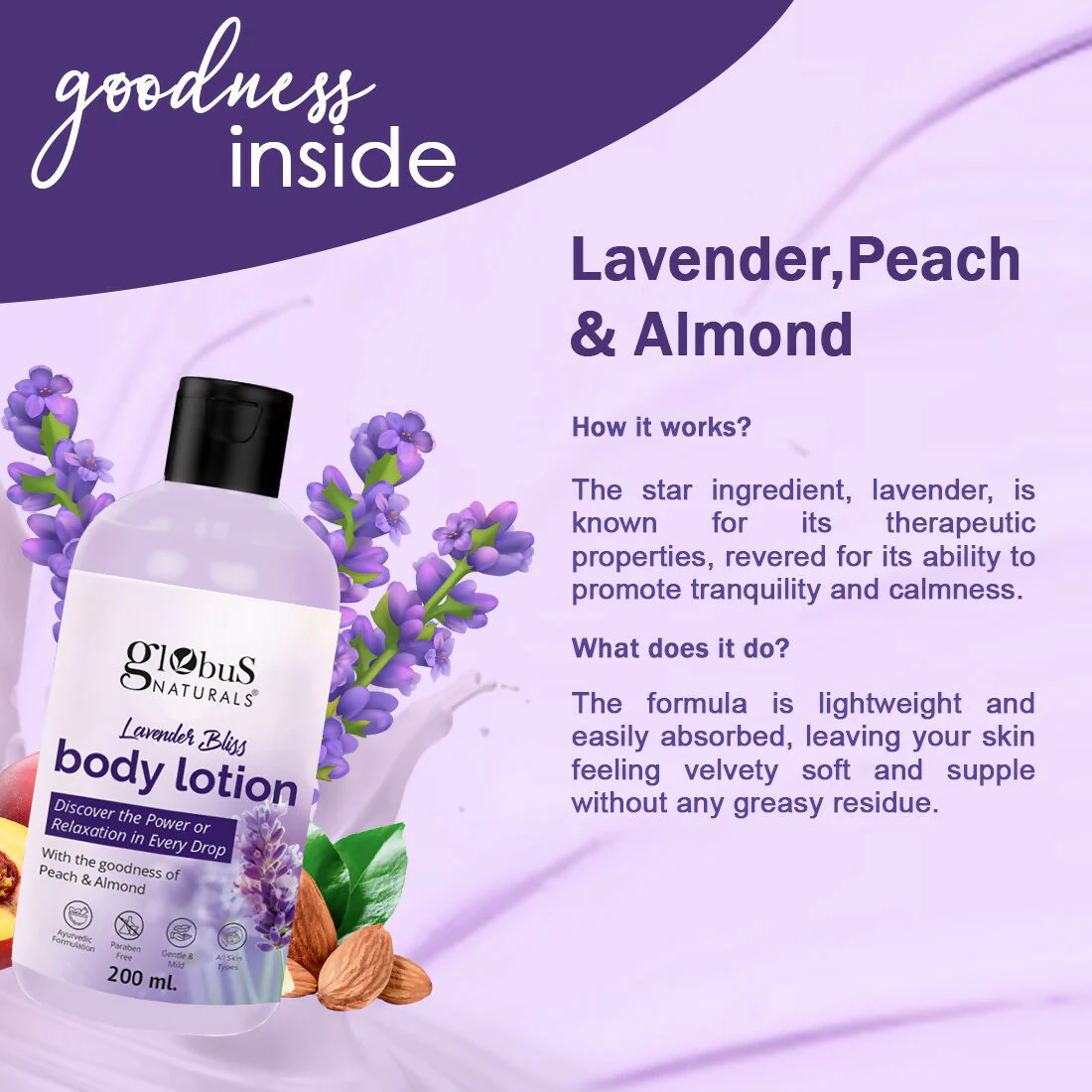 Globus Naturals Lavender Bliss Body Lotion - Image 6