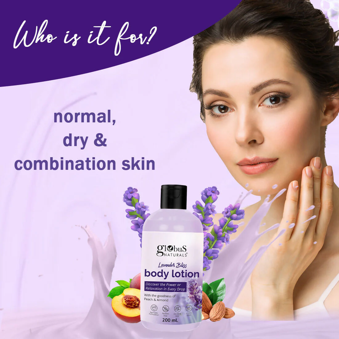 Globus Naturals Lavender Bliss Body Lotion - Image 7
