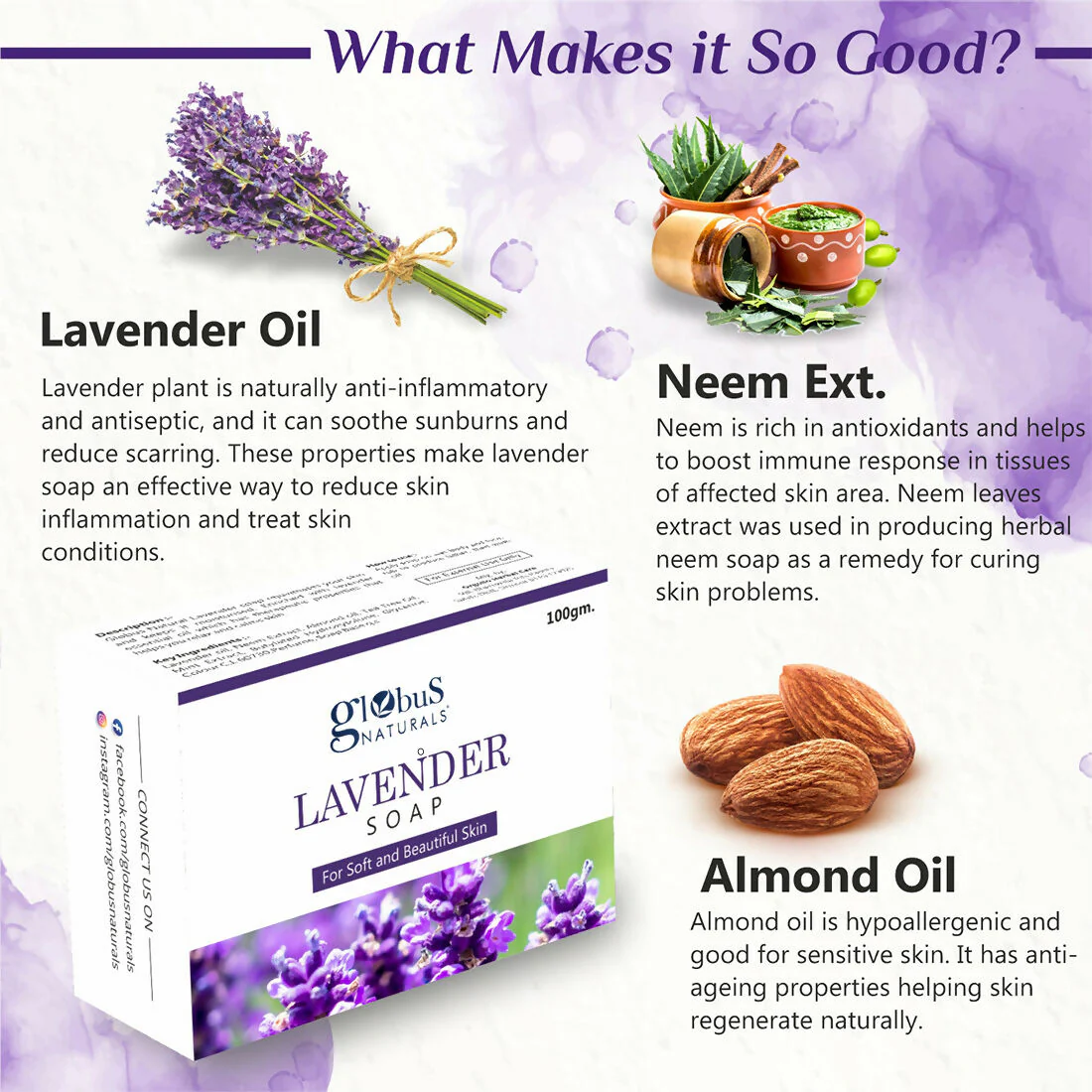 Globus Naturals Lavender Soap - Image 4