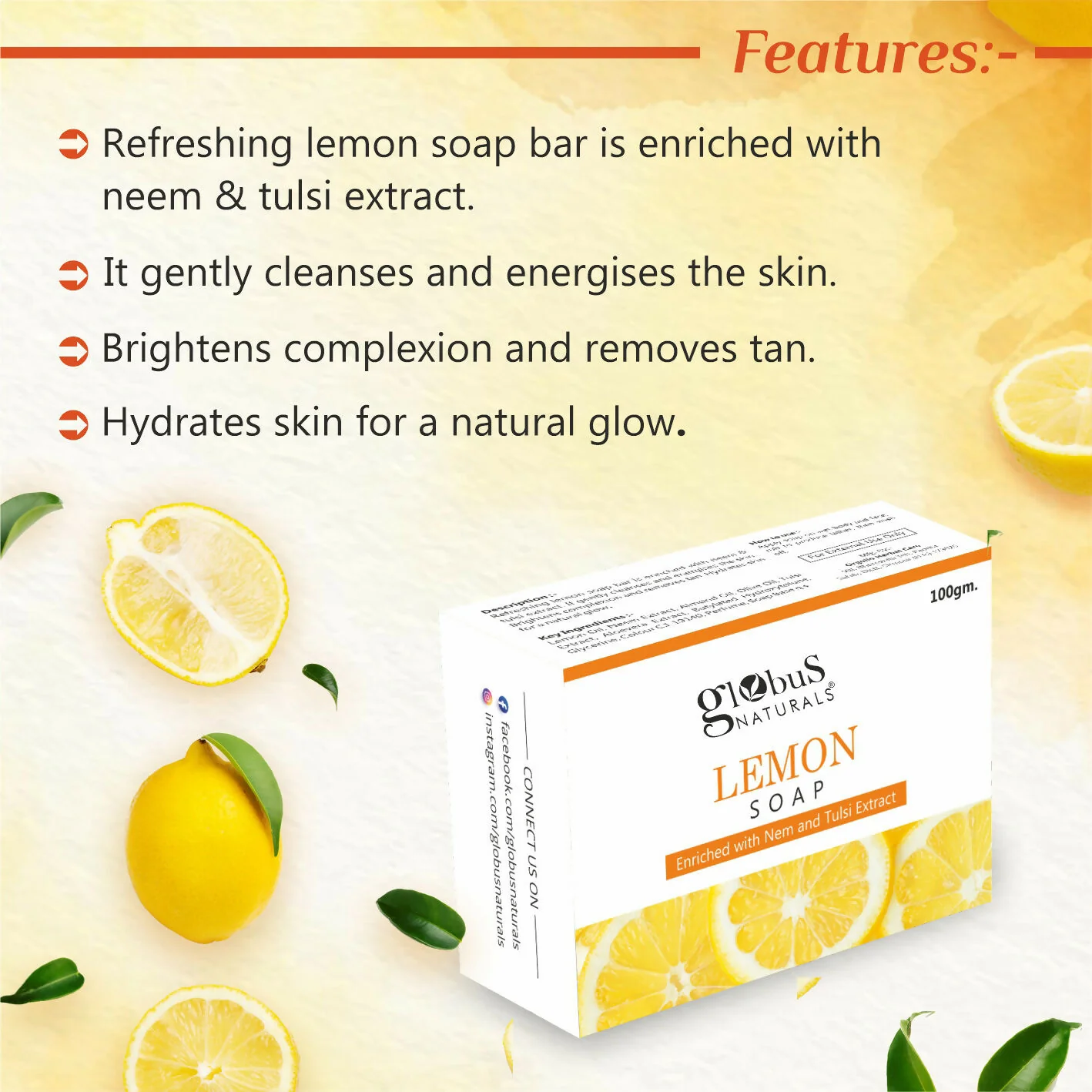 Globus Naturals Lemon Soap - Image 4