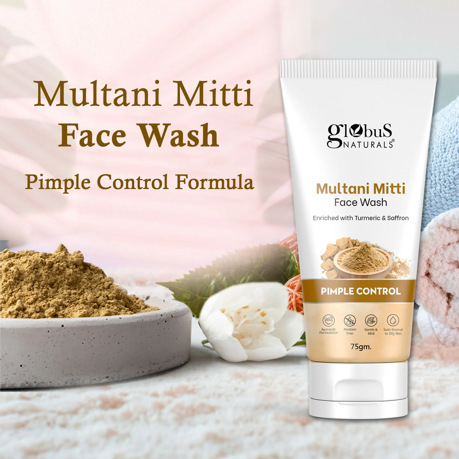 Globus Naturals Multani Mitti Face Wash - Image 4