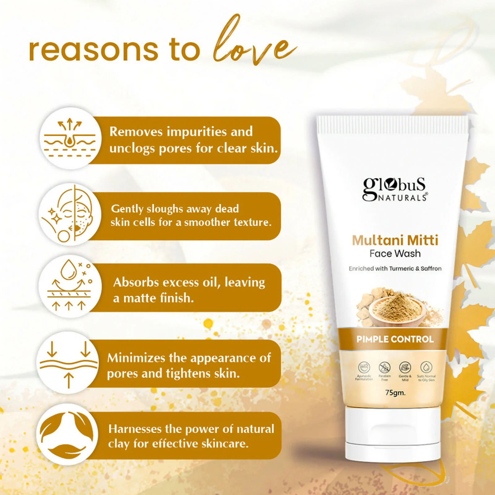 Globus Naturals Multani Mitti Face Wash - Image 5
