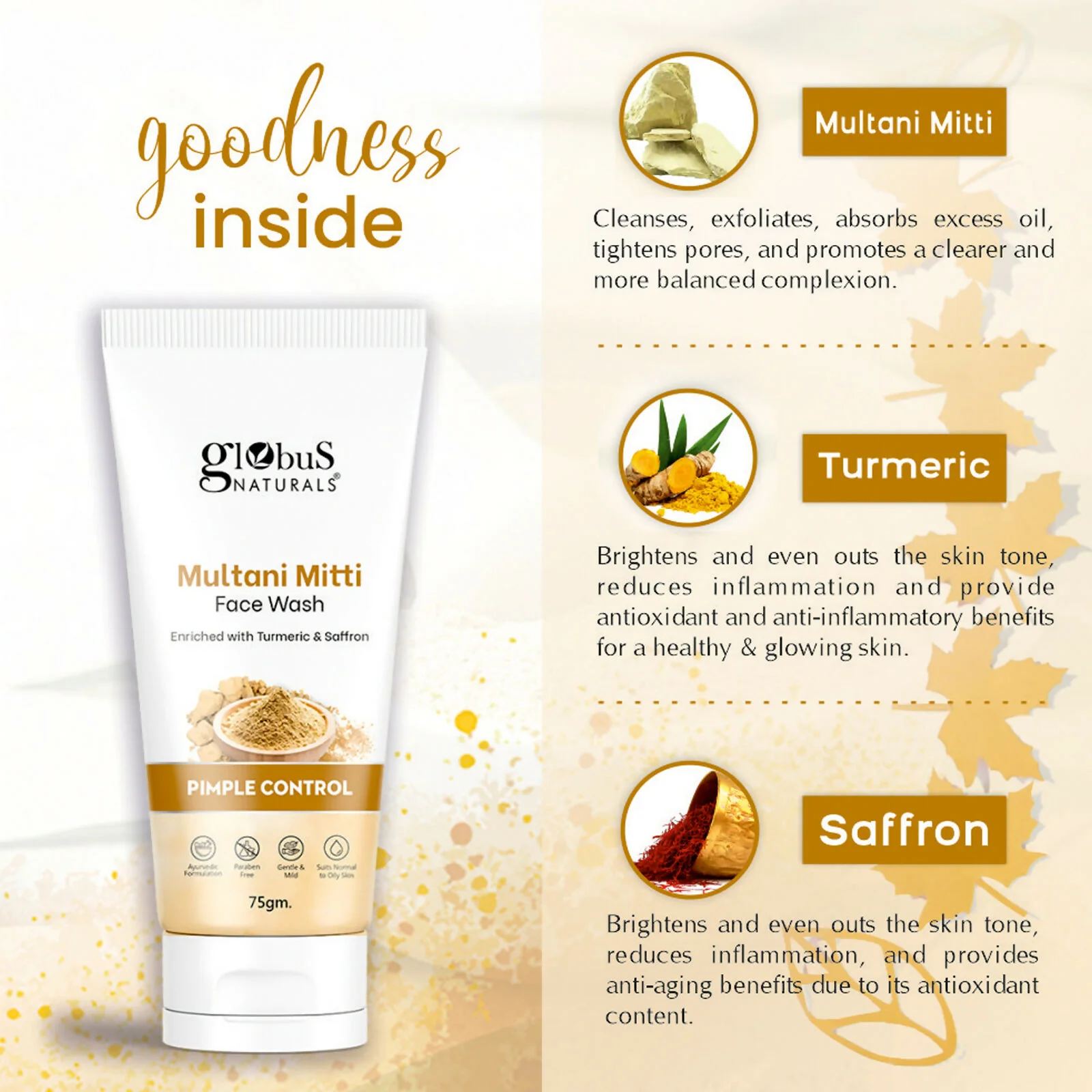 Globus Naturals Multani Mitti Face Wash - Image 6