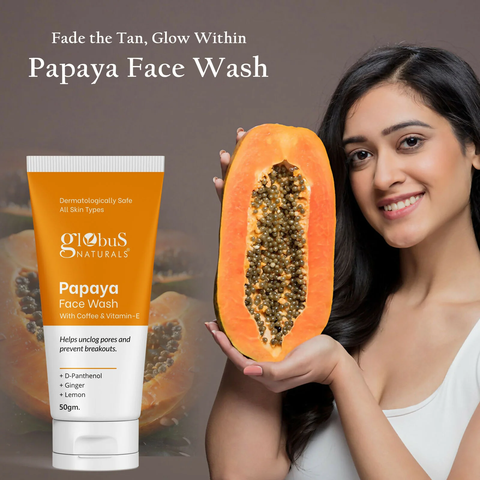 Globus Naturals Papaya Face Wash with Coffee & Vitamin-E - Image 4