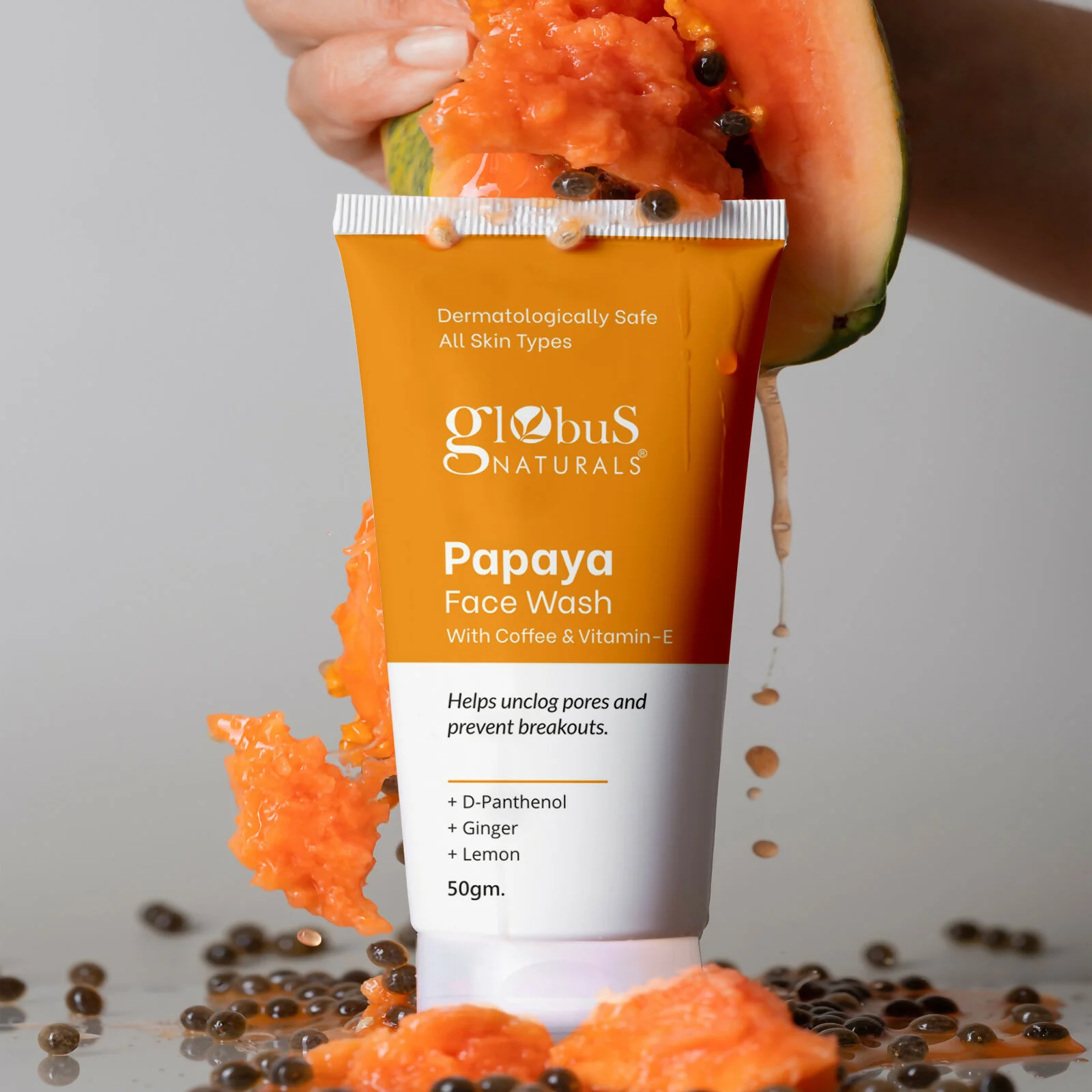 Globus Naturals Papaya Face Wash with Coffee & Vitamin-E - Image 7