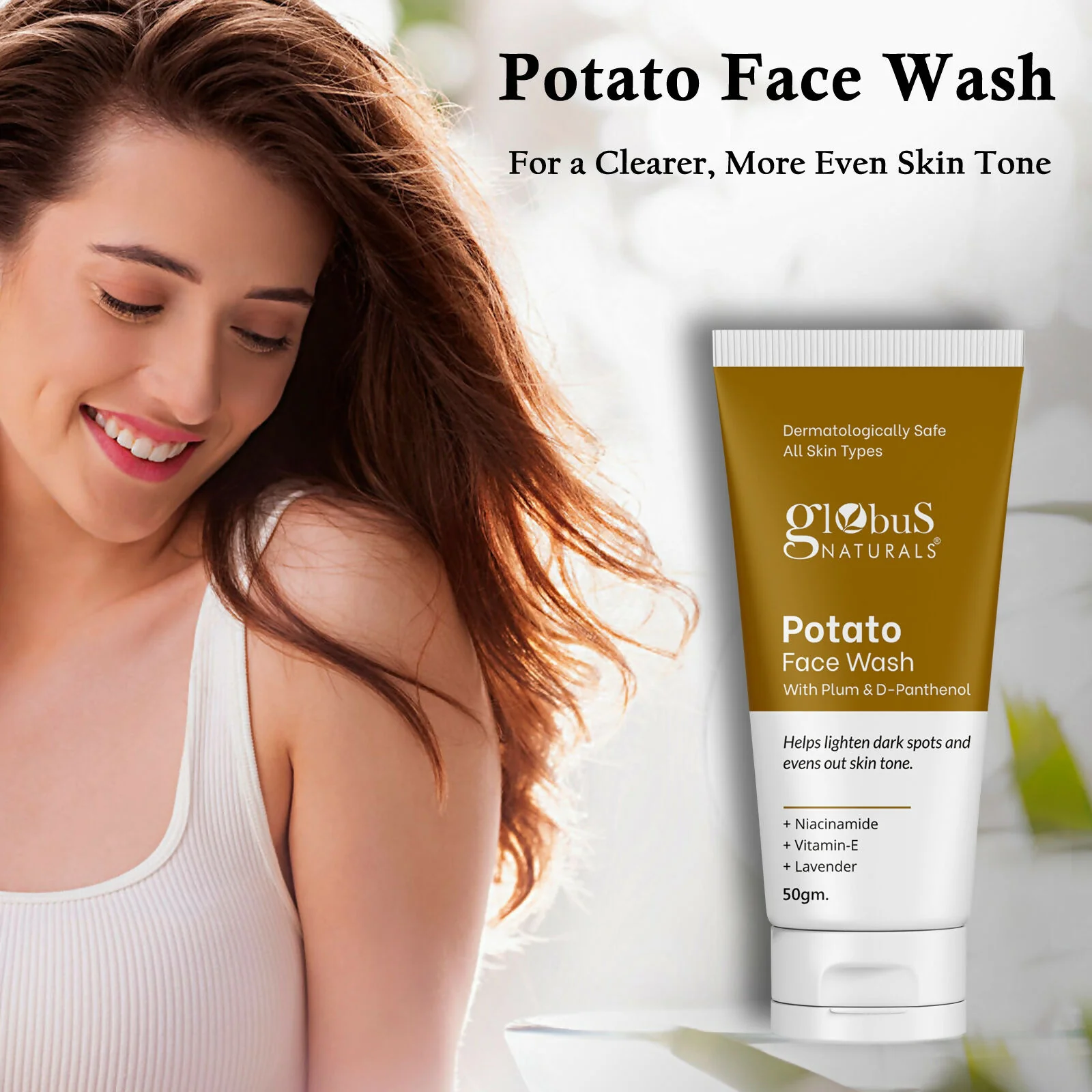 Globus Naturals Potato Face Wash with Plum & D-Panthenol - Image 5