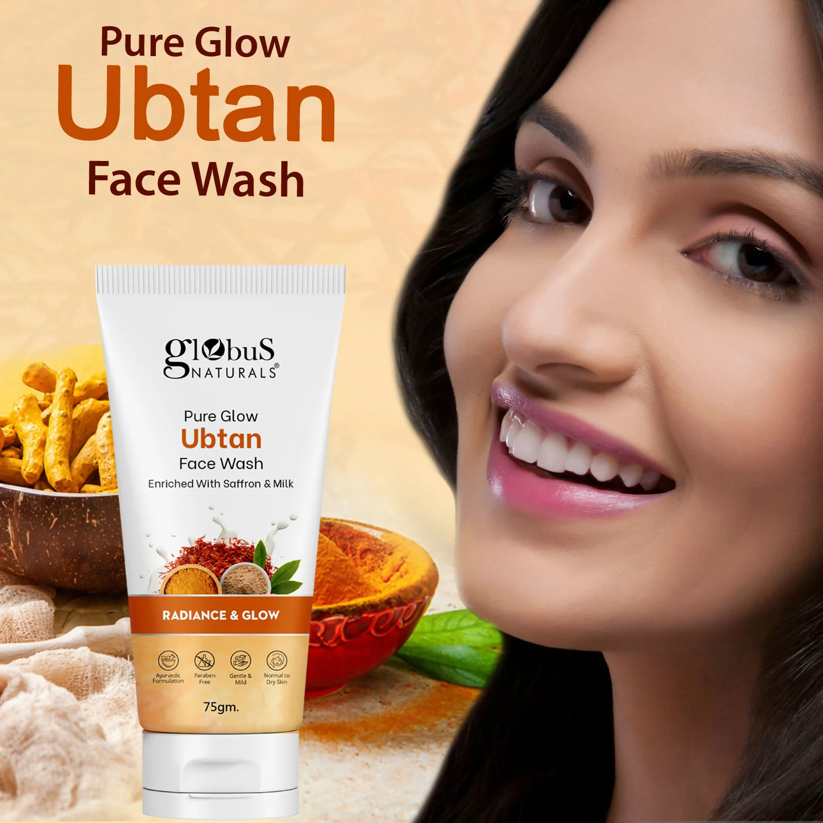 Globus Naturals Pure Glow Ubtan Face Wash - Image 5