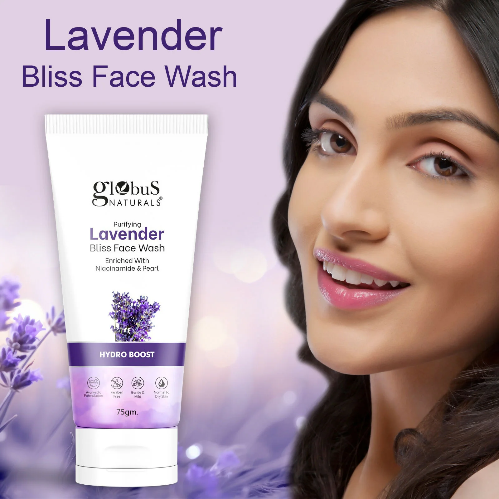 Globus Naturals Purifying Lavender Face Wash - Image 4