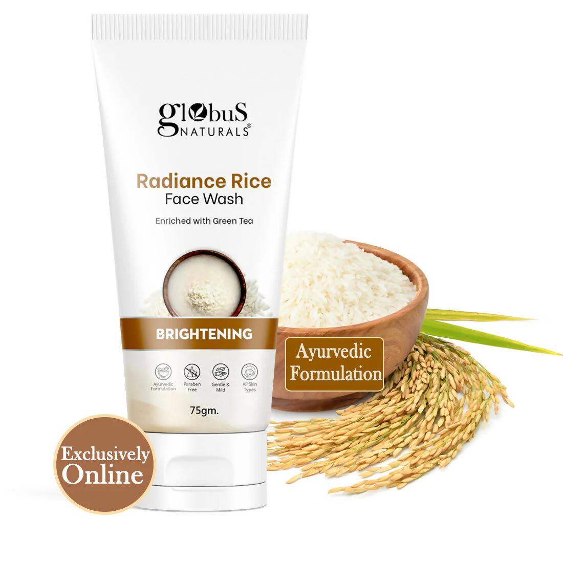 Globus Naturals Radiance Rice Face Wash - Image 2