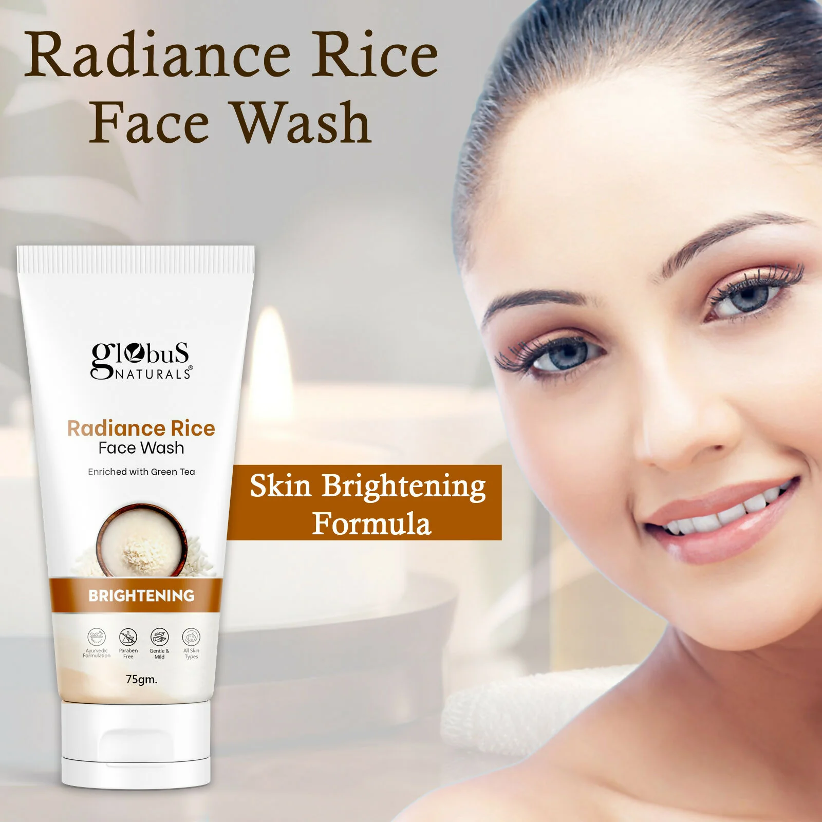 Globus Naturals Radiance Rice Face Wash - Image 4