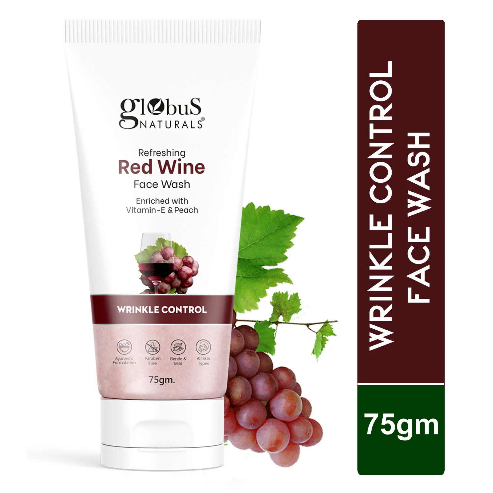 Globus Naturals Red Wine Hydrating Face Wash - Image 3