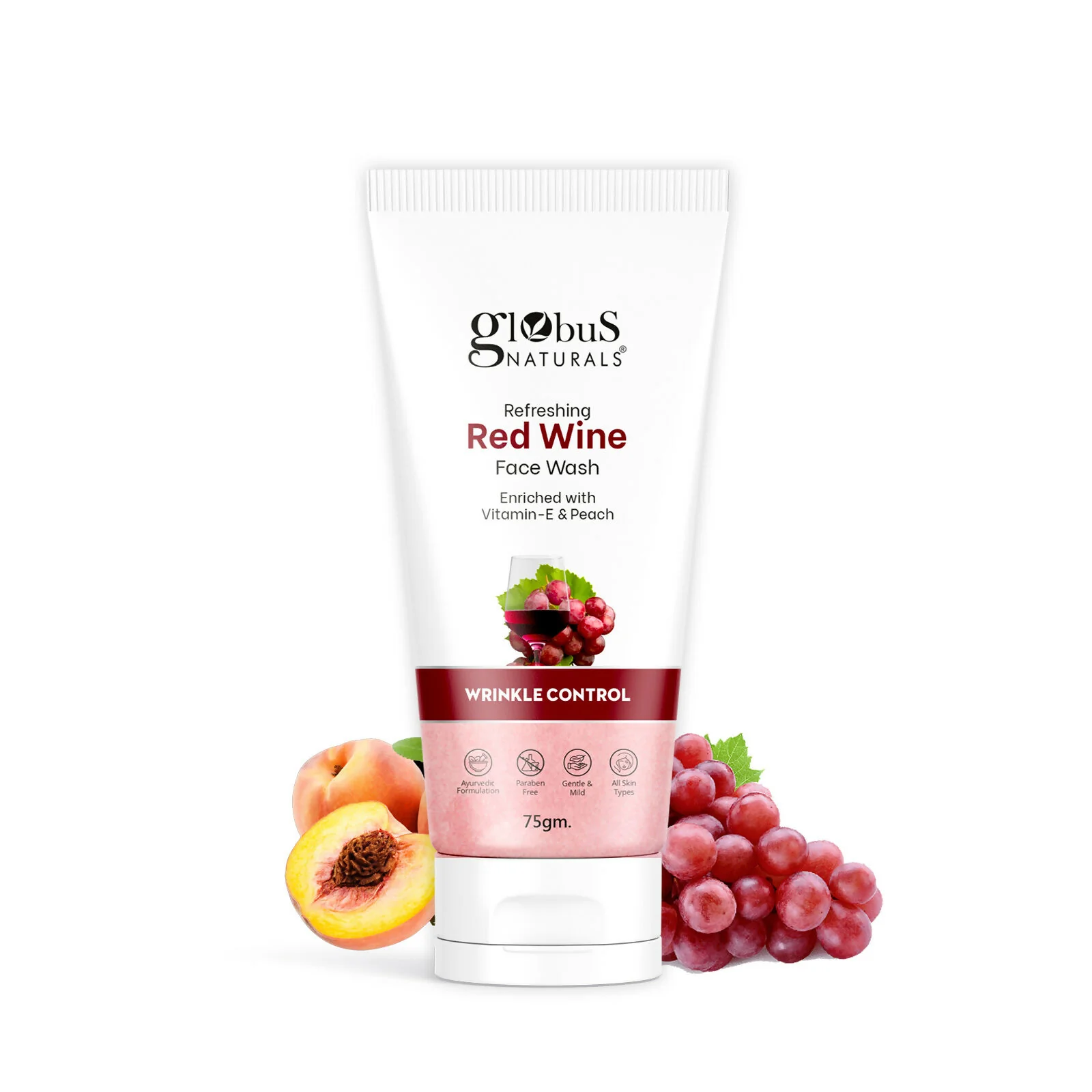 Globus Naturals Red Wine Hydrating Face Wash - Image 4