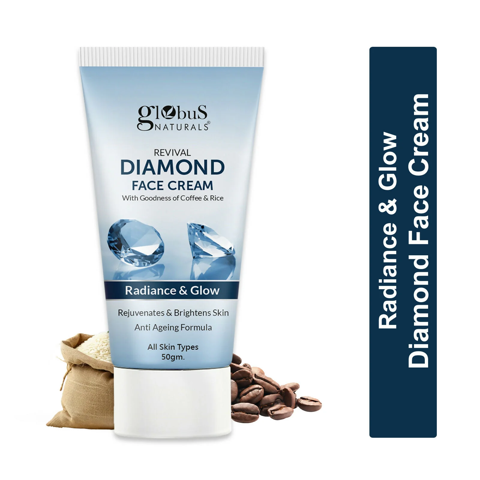 Globus Naturals Revival Diamond Face Cream, Suitable For All Skin Types - Image 2
