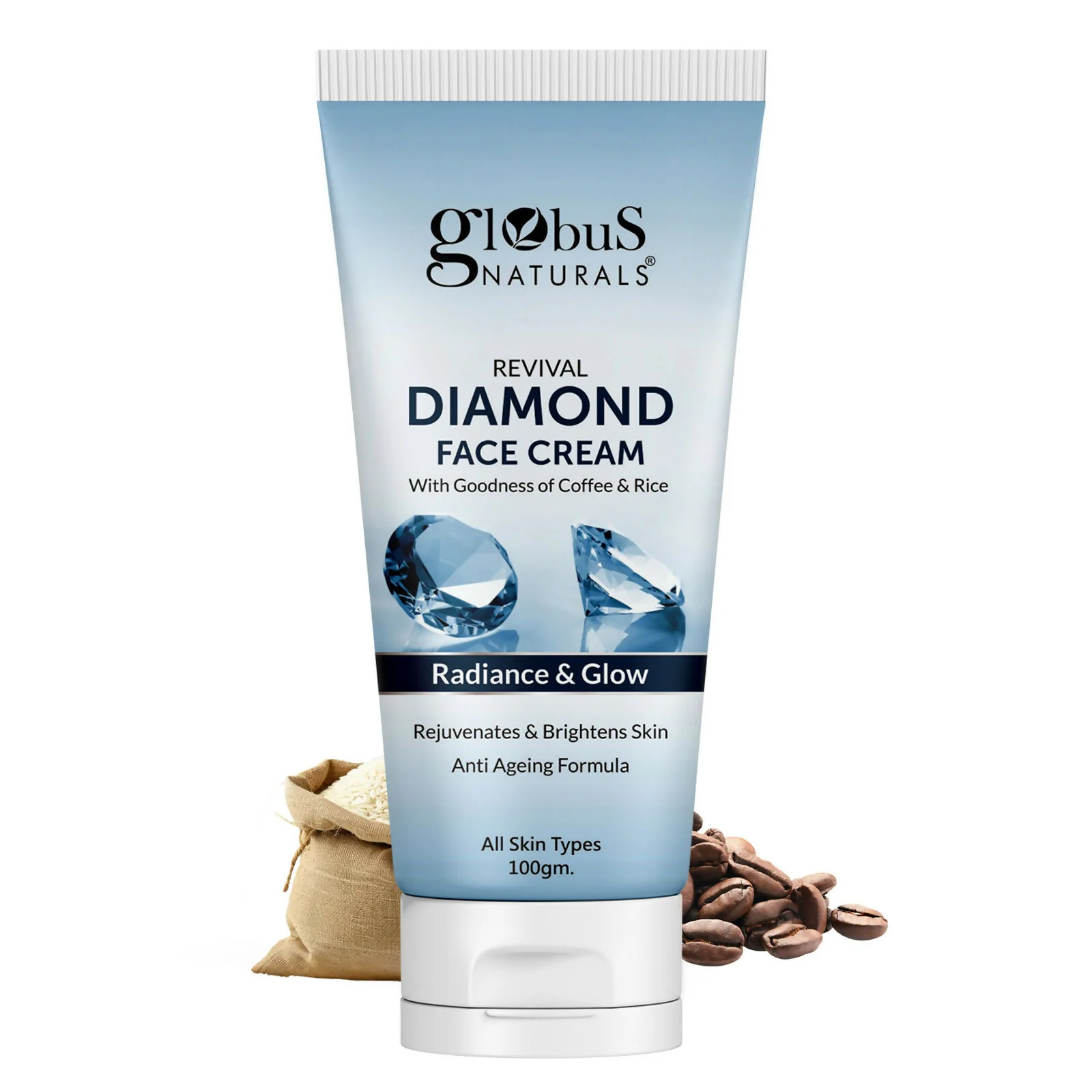 Globus Naturals Revival Diamond Face Cream, Suitable For All Skin Types - Image 3