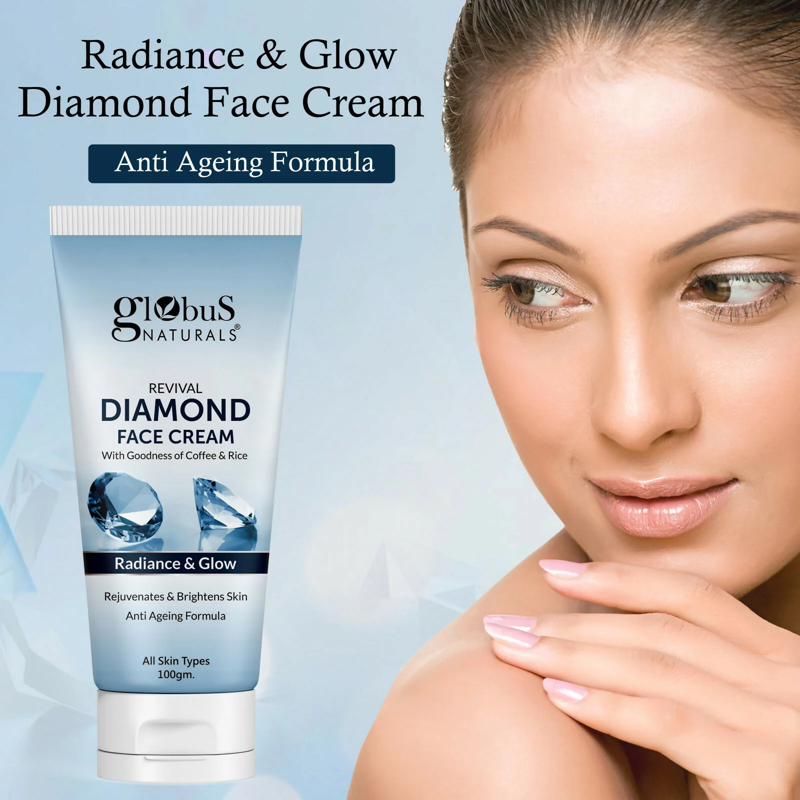 Globus Naturals Revival Diamond Face Cream, Suitable For All Skin Types - Image 4