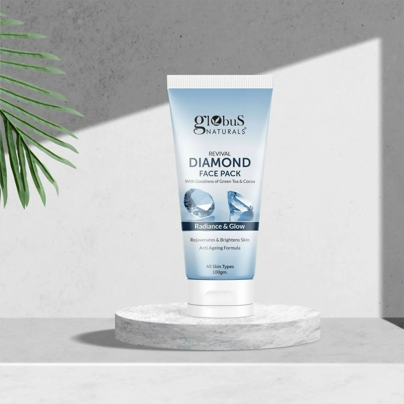 Globus Naturals Revival Diamond Face Pack, Natural & Ayurvedic Formula - Image 2