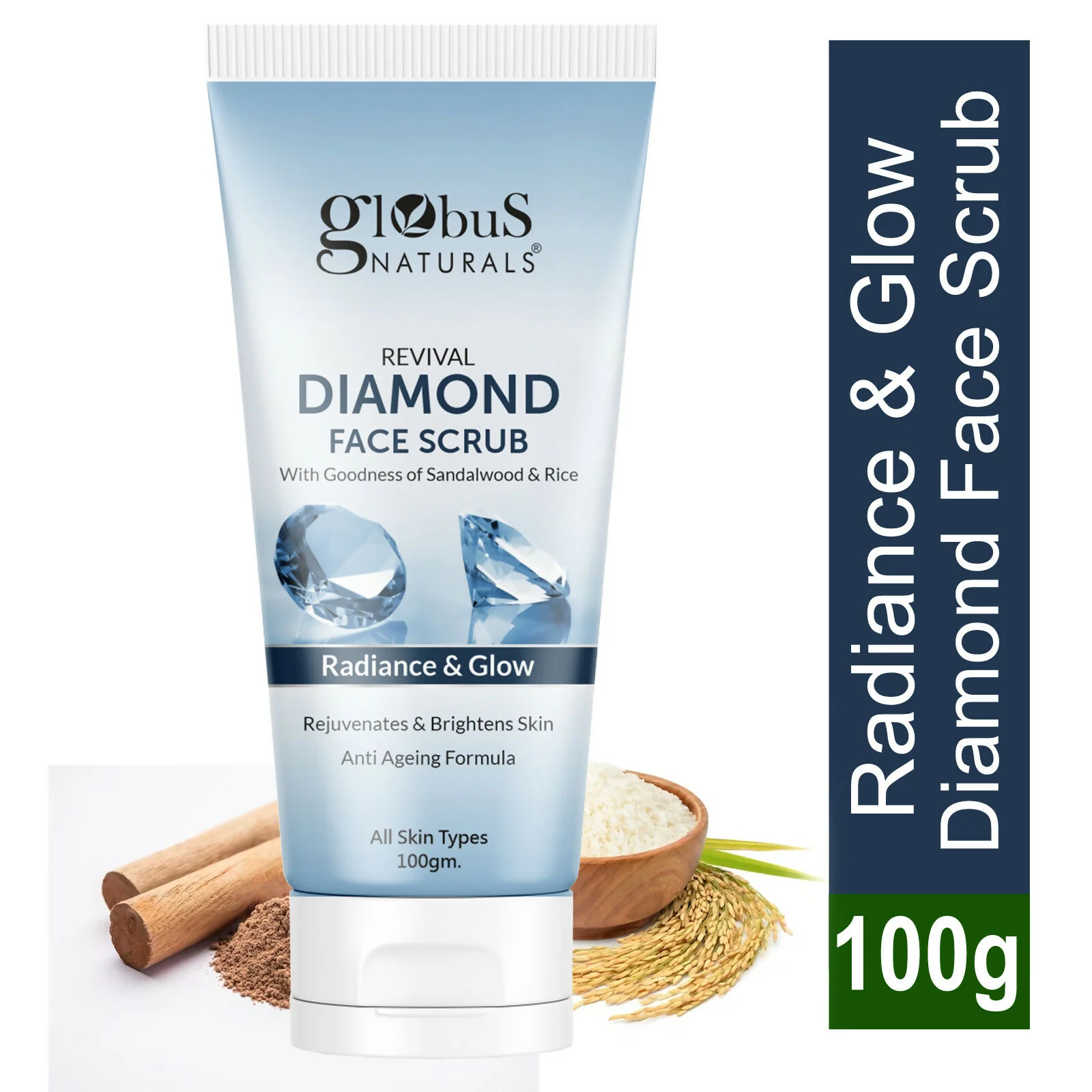 Globus Naturals Revival Diamond Face Scrub, Suitable For All Skin Types - Image 8