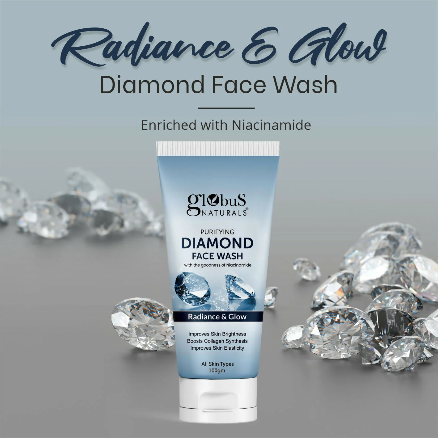 Globus Naturals Revival Diamond Face Wash, Suitable For All Skin Types - Image 3