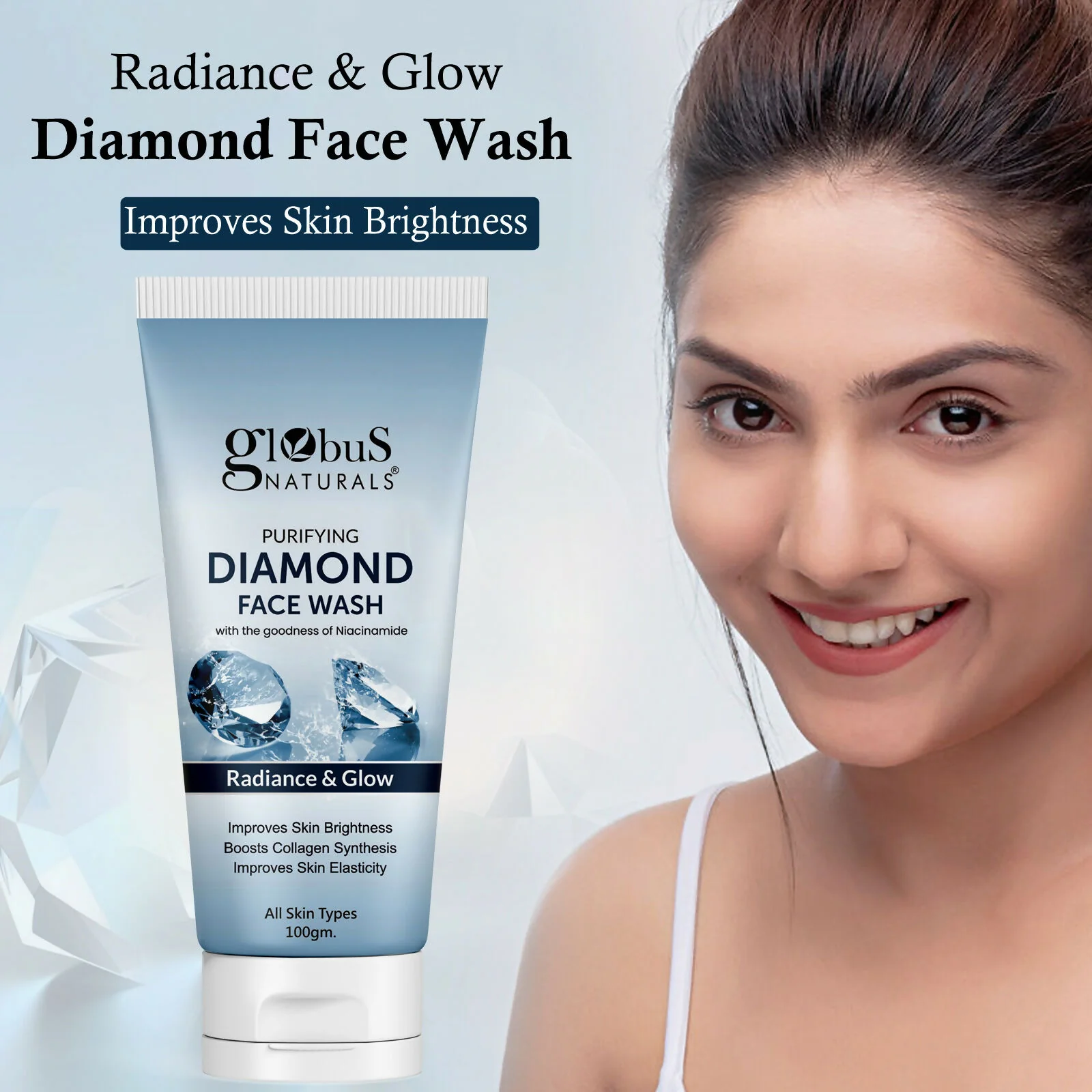 Globus Naturals Revival Diamond Face Wash, Suitable For All Skin Types - Image 4
