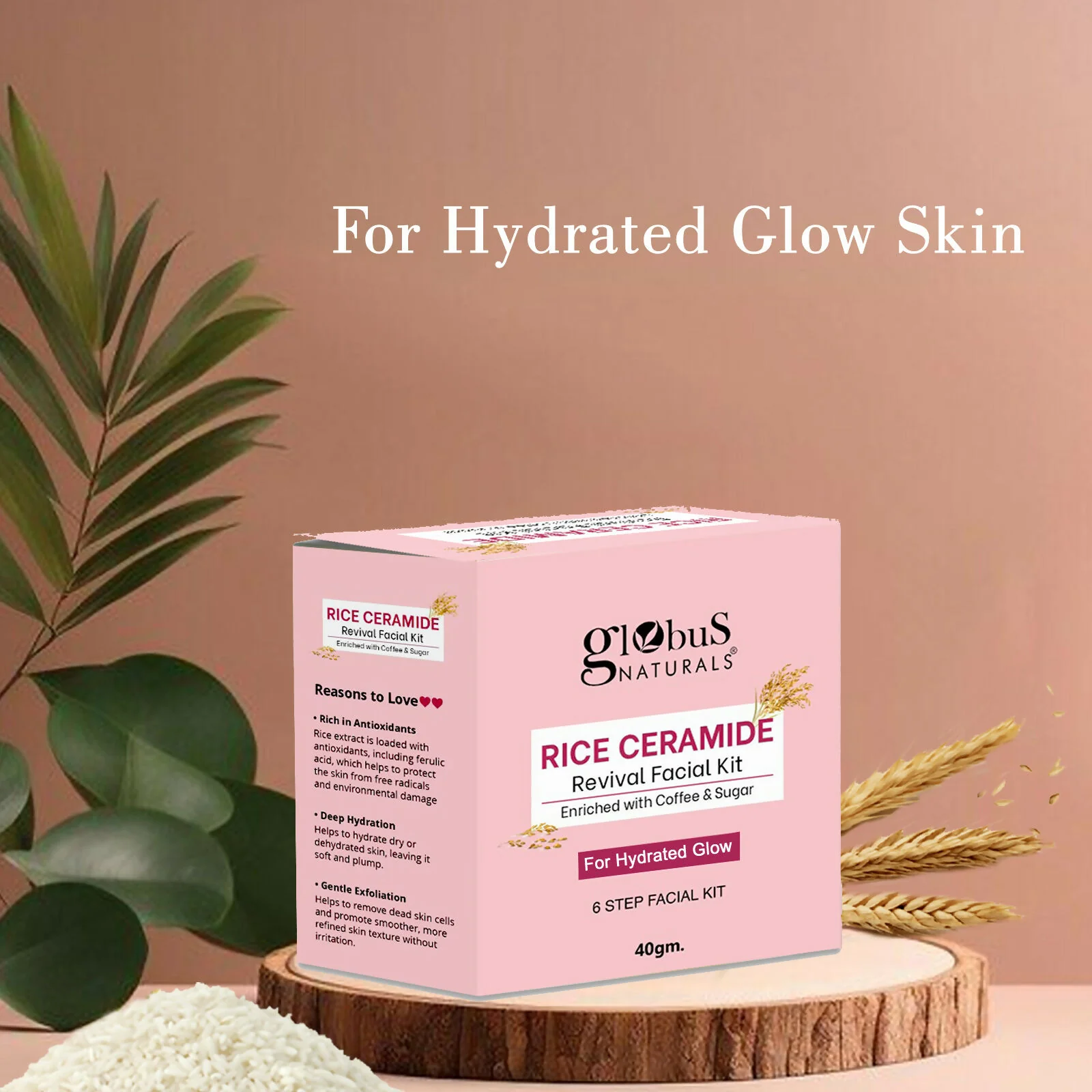 Globus Naturals Rice Ceramide 6 Step Facial Kit For Korean Glass Skin - Image 3