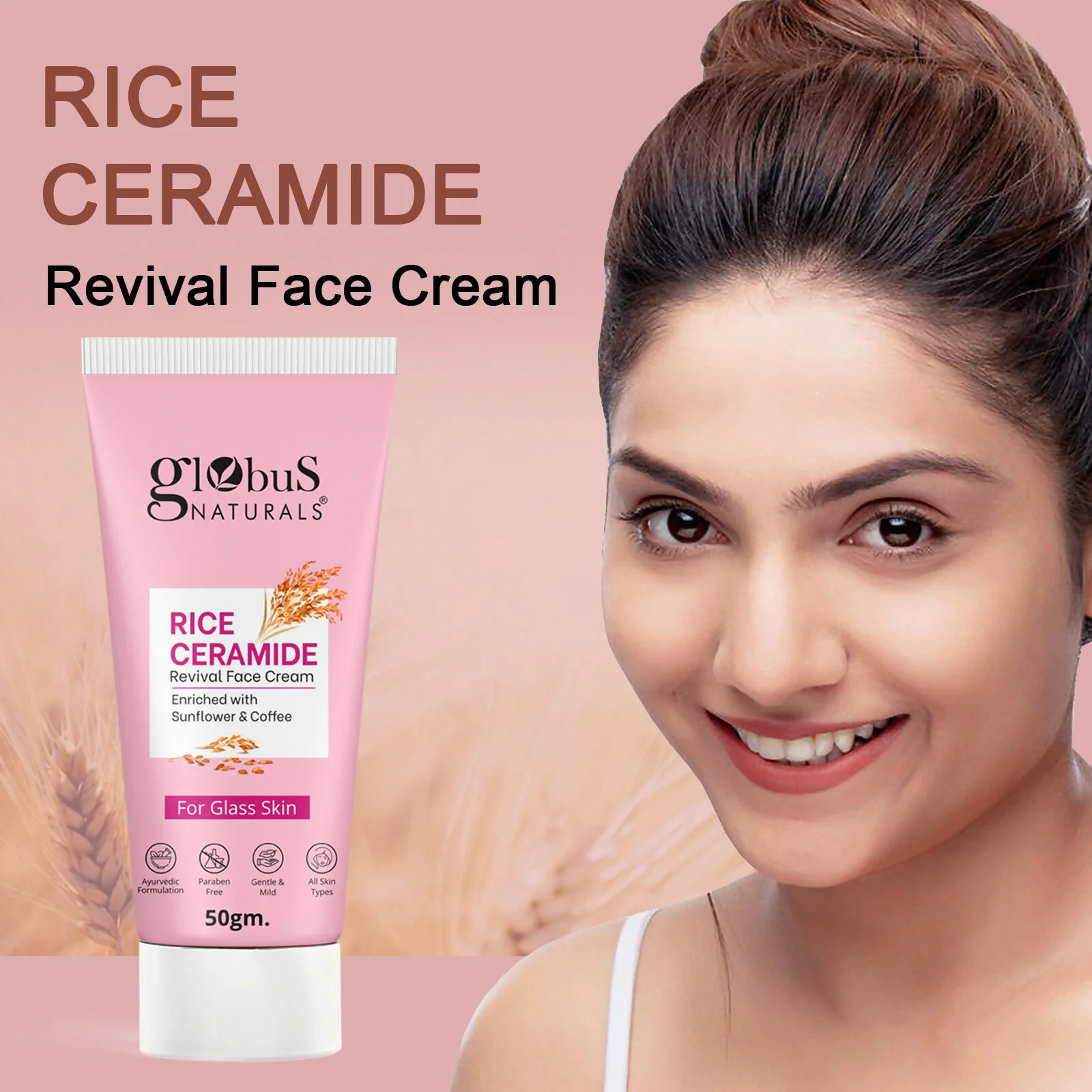 Globus Naturals Rice Ceramide Revival Face Cream - Image 4