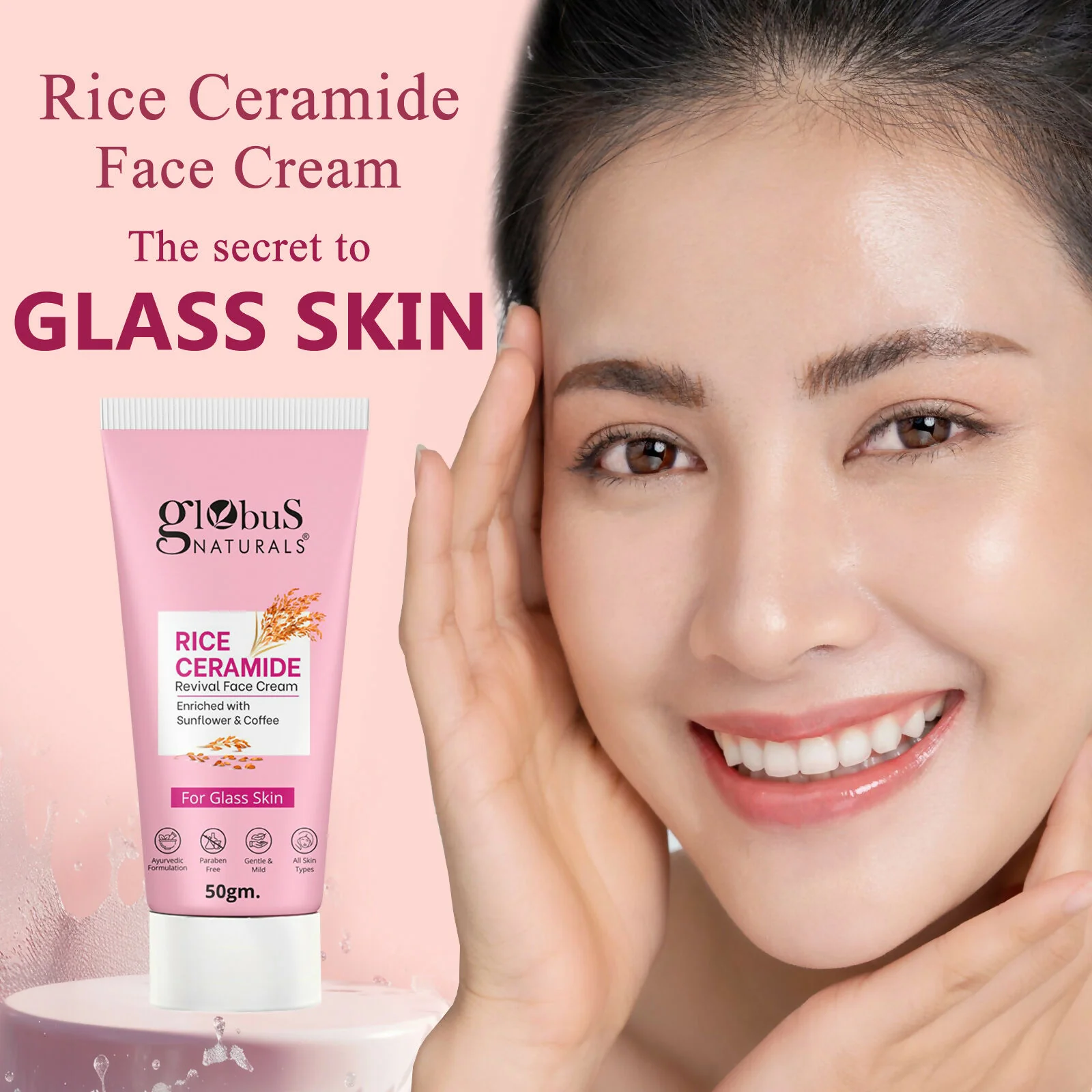 Globus Naturals Rice Ceramide Revival Face Cream - Image 5