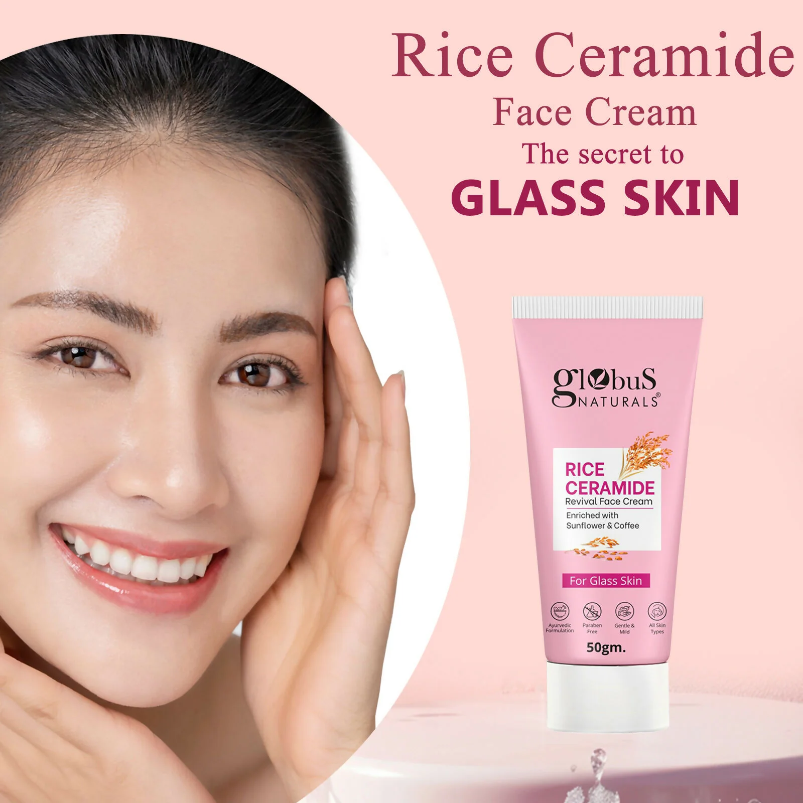 Globus Naturals Rice Ceramide Revival Face Cream - Image 6