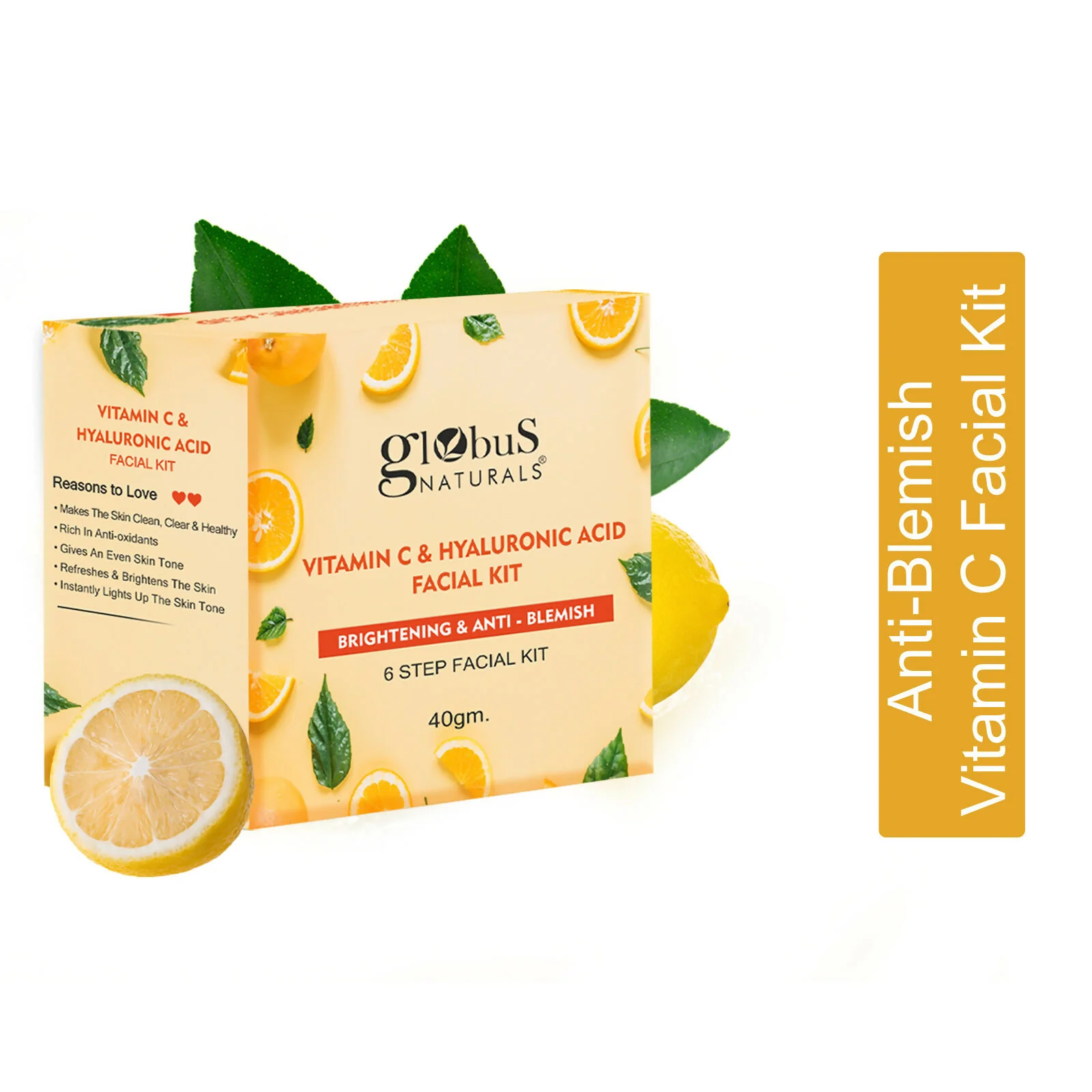 Globus Naturals Vitamin C & Hyaluronic Acid Facial Kit - Image 3