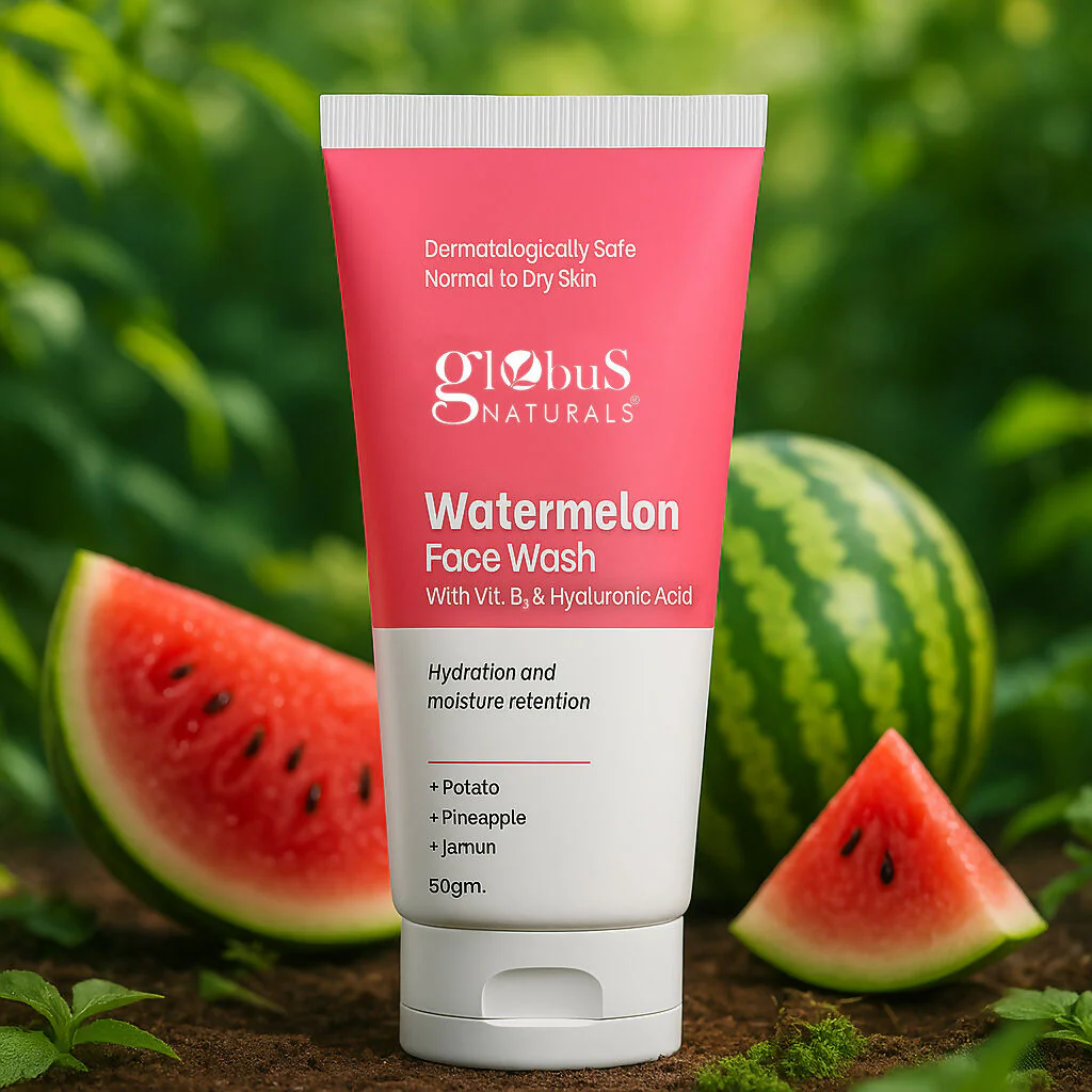 Globus Naturals Watermelon Face Wash with Vitamin B3 & Hyaluronic Acid - Image 3