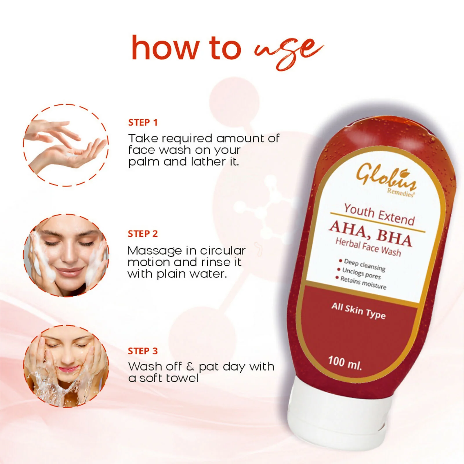 Globus Remedies AHA BHA & Kojic Acid Face Wash, For Skin Brightening - Image 6