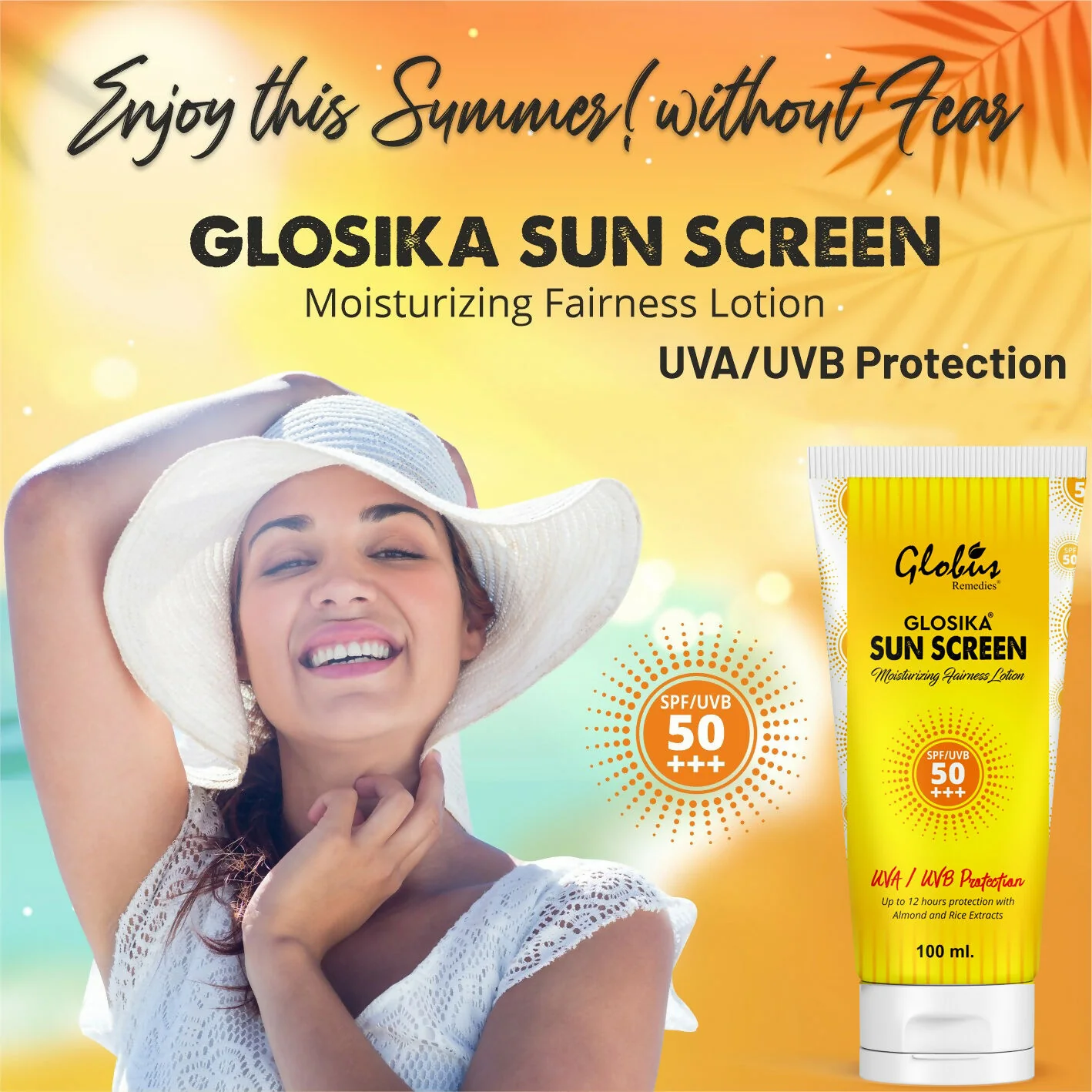 Globus Remedies Glosika Sunscreen Lotion, SPF 50 PA+++ Up to 12 hrs Protection - Image 4