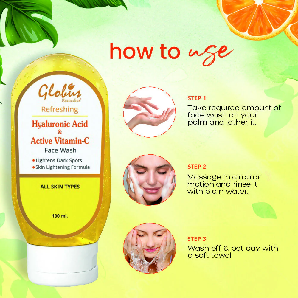 Globus Remedies Hyaluronic Acid & Vitamin C Face wash - Image 6