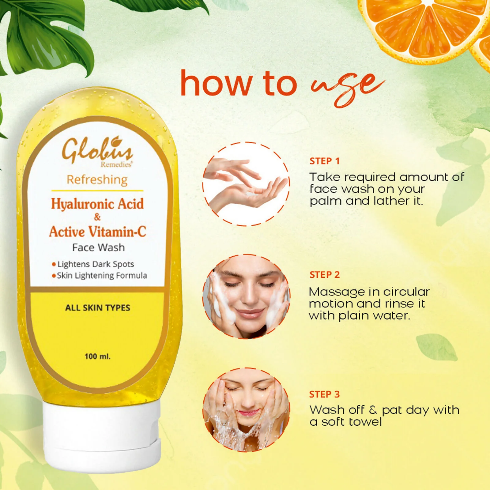 Globus Remedies Hyaluronic Acid & Vitamin C Face wash - Image 7