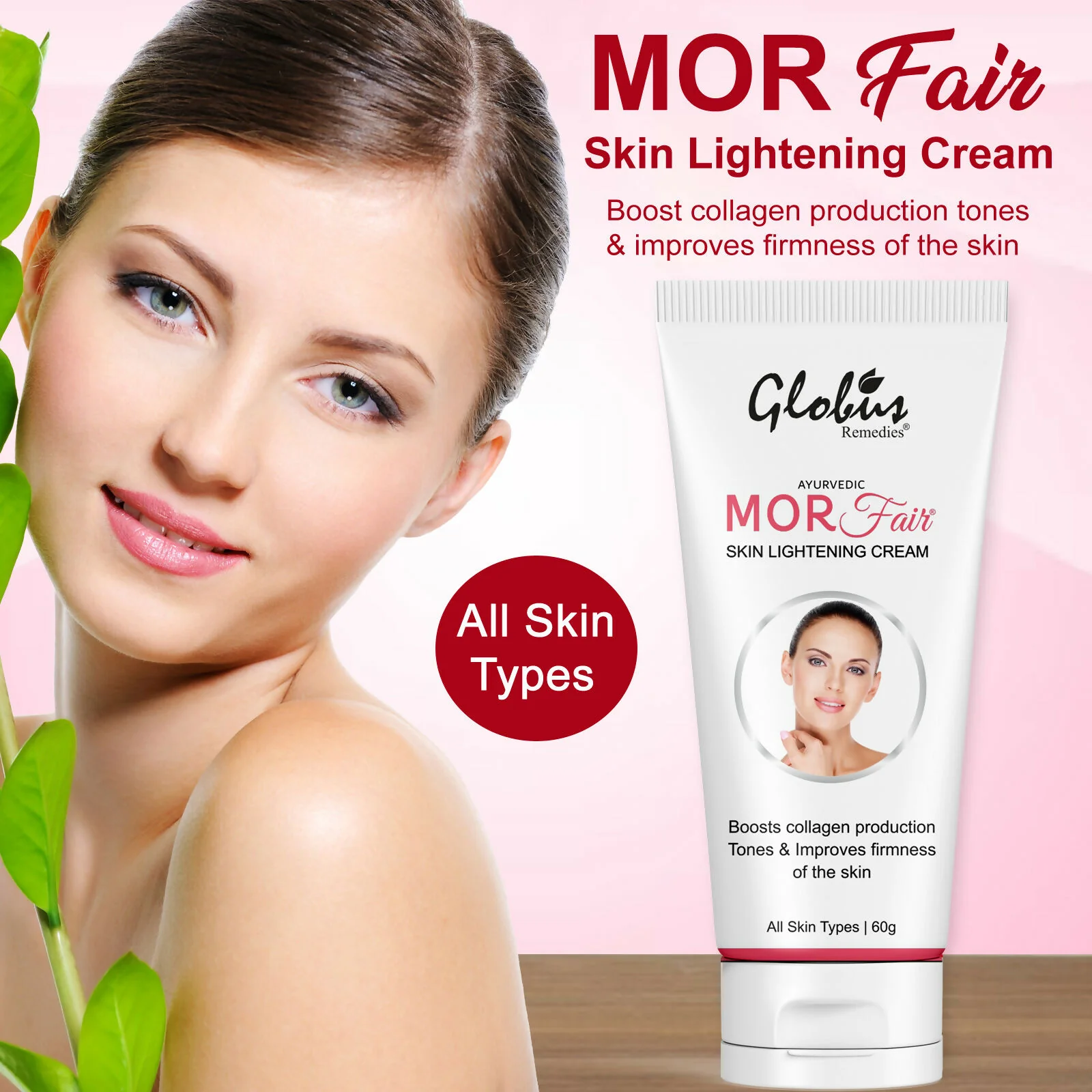 Globus Remedies Mor Fair Skin Lightening Cream, Enriched with Papaya & Orange - Image 5