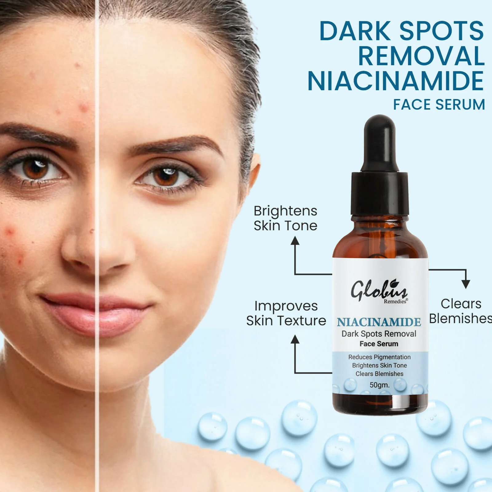 Globus Remedies Niacinamide Anti-Pigmentation Face Serum - Image 3