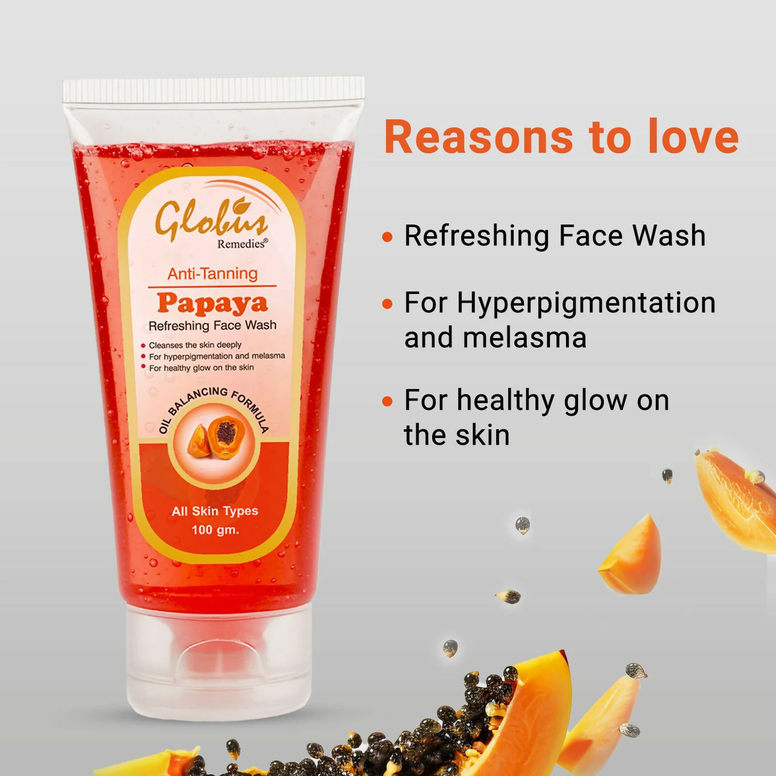 Globus Remedies Papaya Face Wash - Image 7