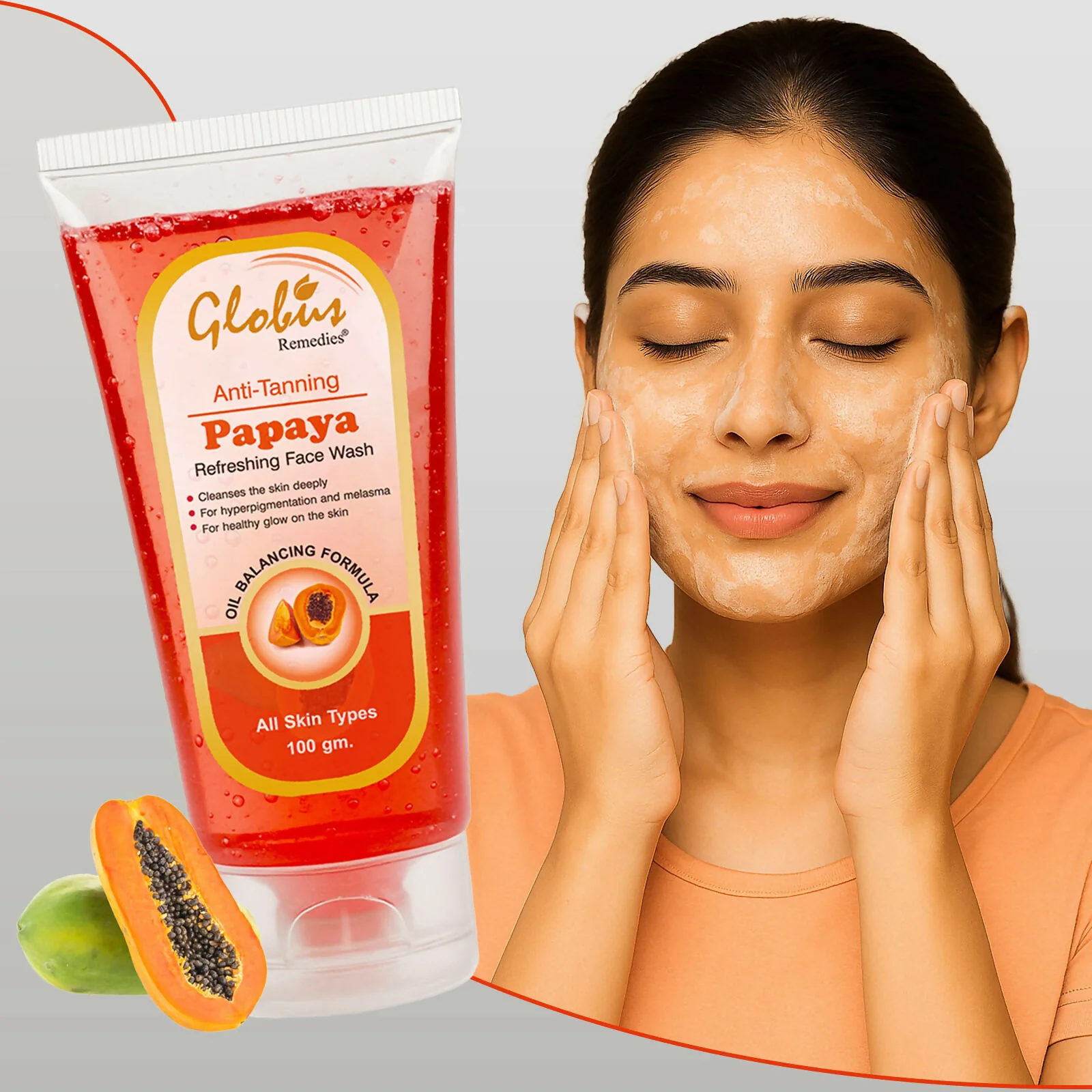 Globus Remedies Papaya Face Wash - Image 8