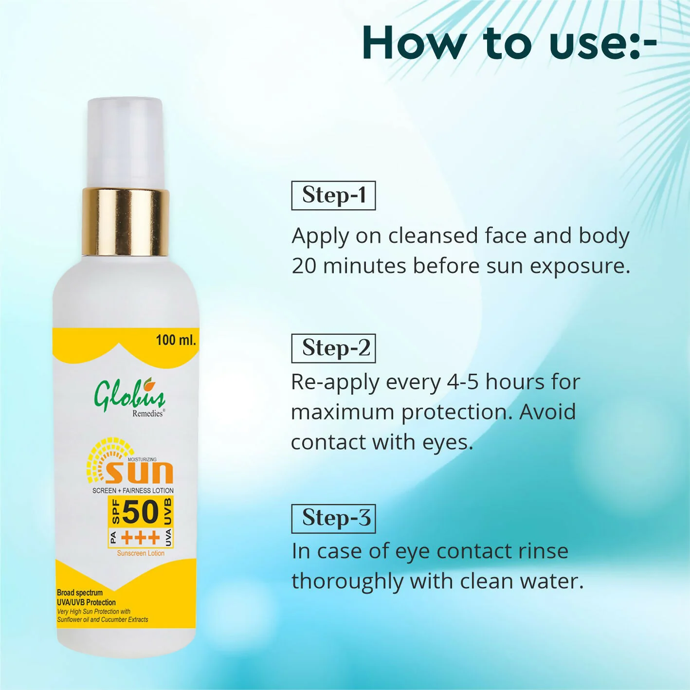 Globus Remedies Sunscreen Lotion - Image 5