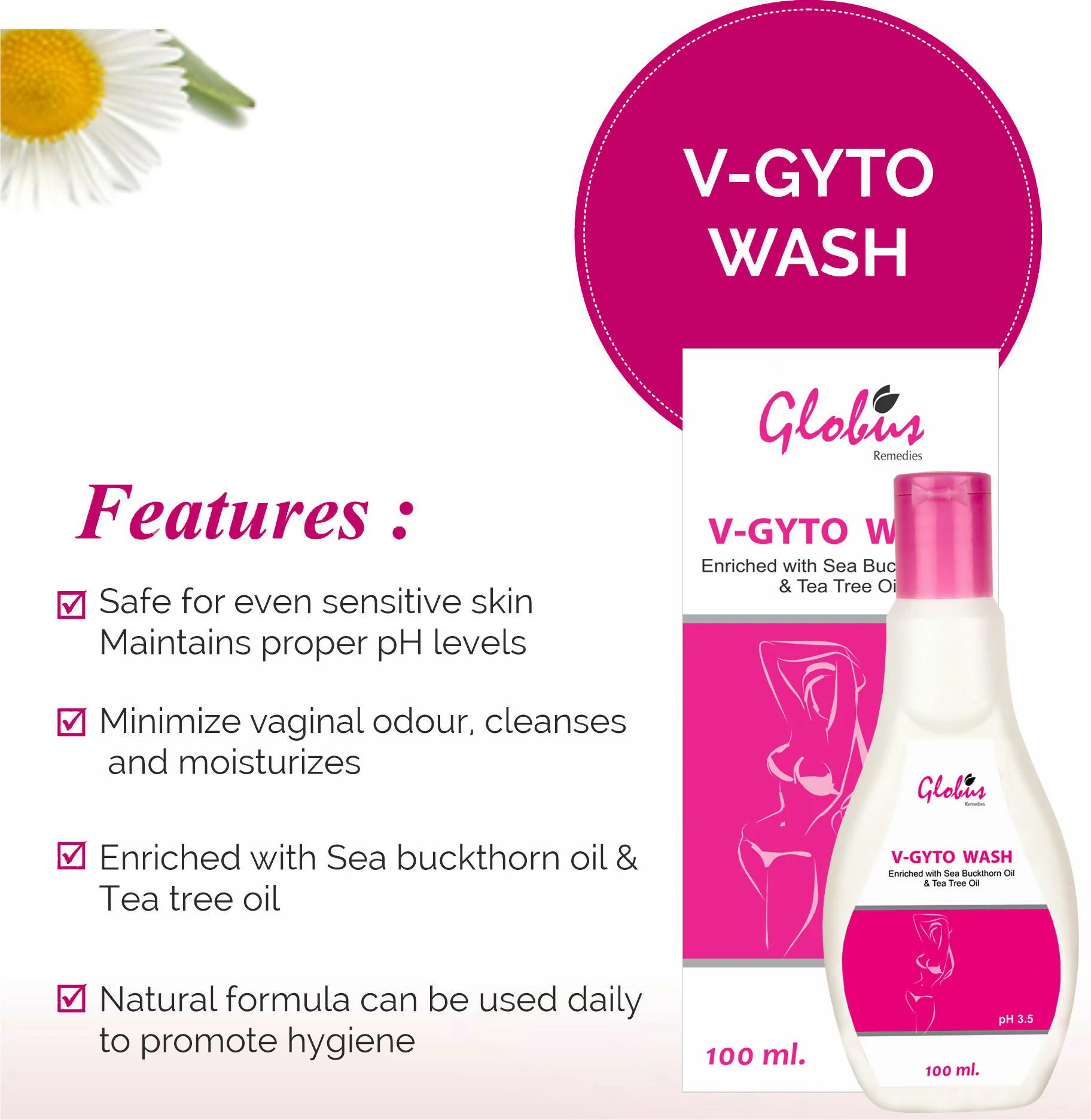 Globus Remedies V - Gyto wash enriched with Sea Buckthorn oil & Tea Tree oil - Image 6
