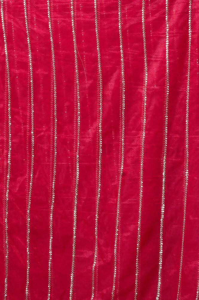 Joban Fashion Rani Pink Net Party Wear Sarees - Image 6